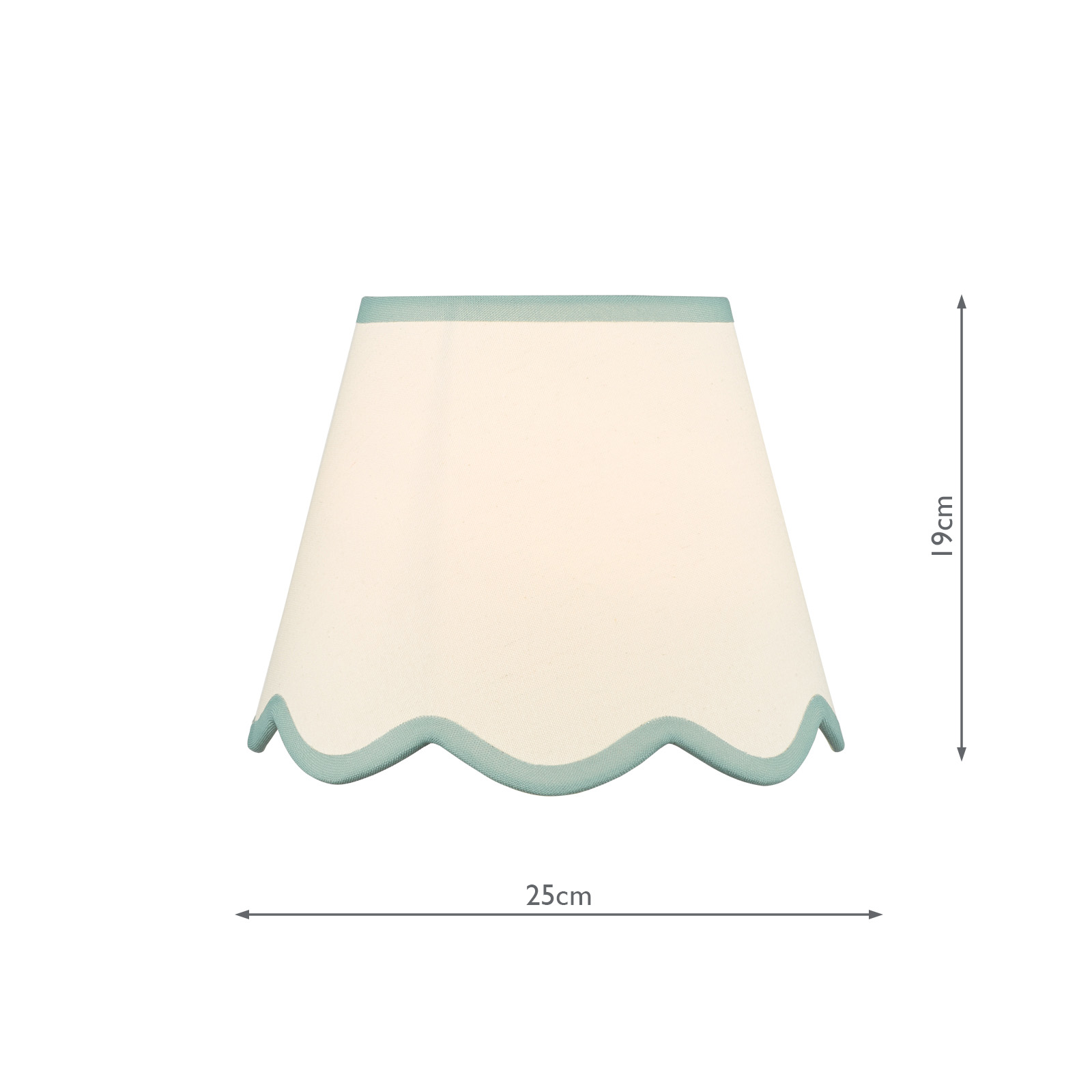 Poma Natural Linen Scalloped Shade 25cm