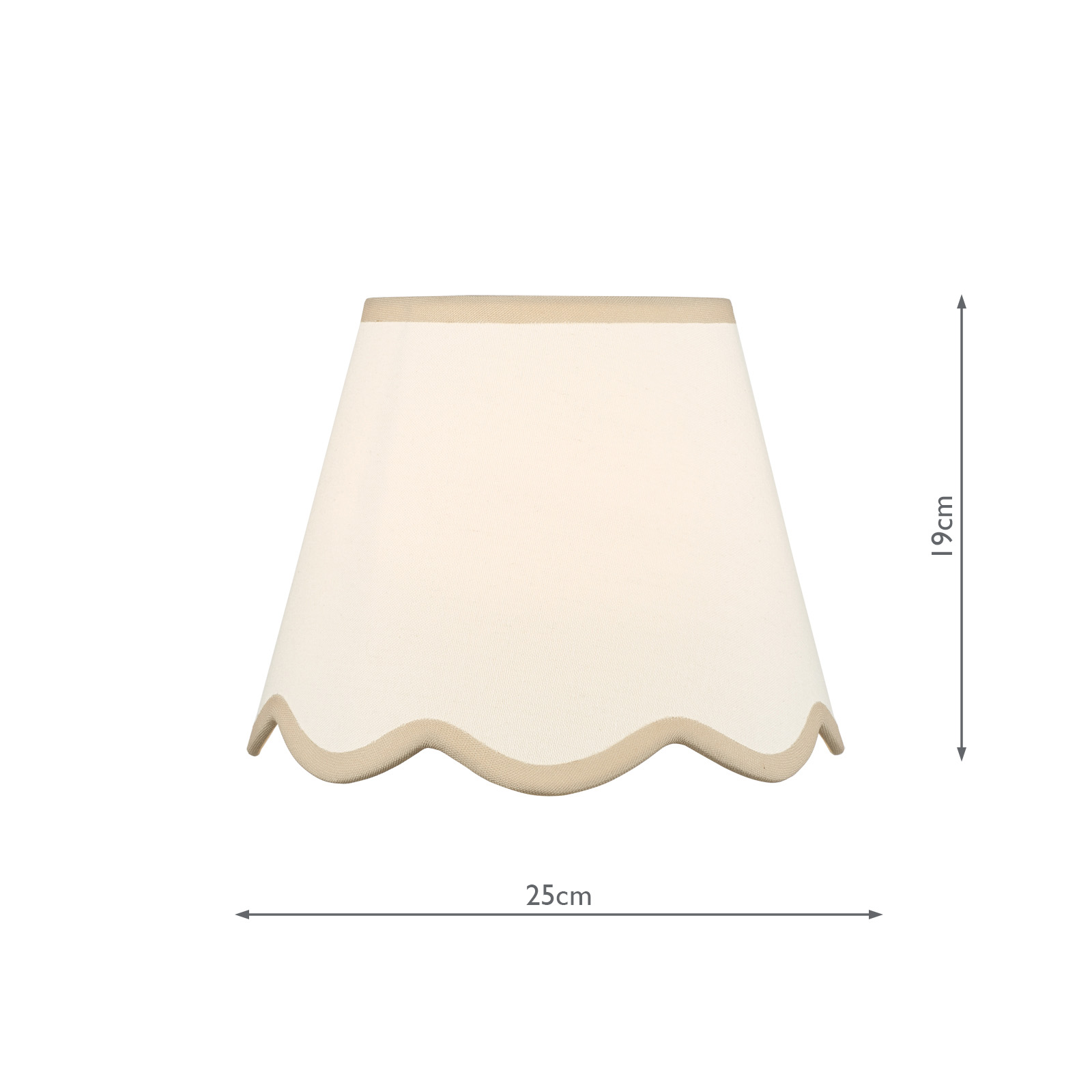 Poma Natural Linen Tapered Drum Shade 25cm