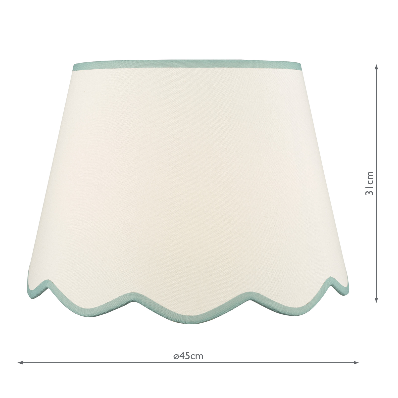 Poma Natural Linen Tapered Drum Shade 45cm