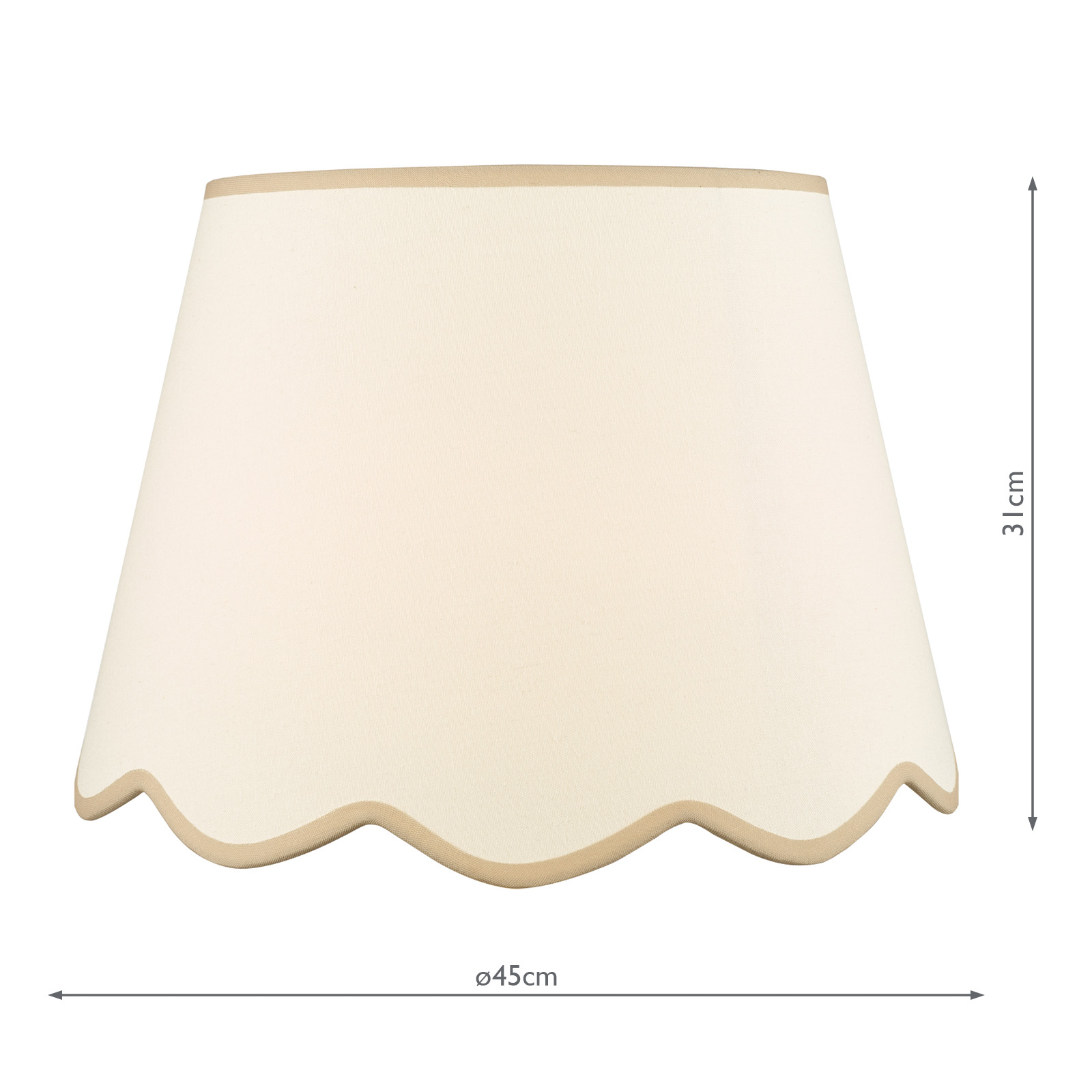 Poma Natural Linen Tapered Drum Shade 45cm