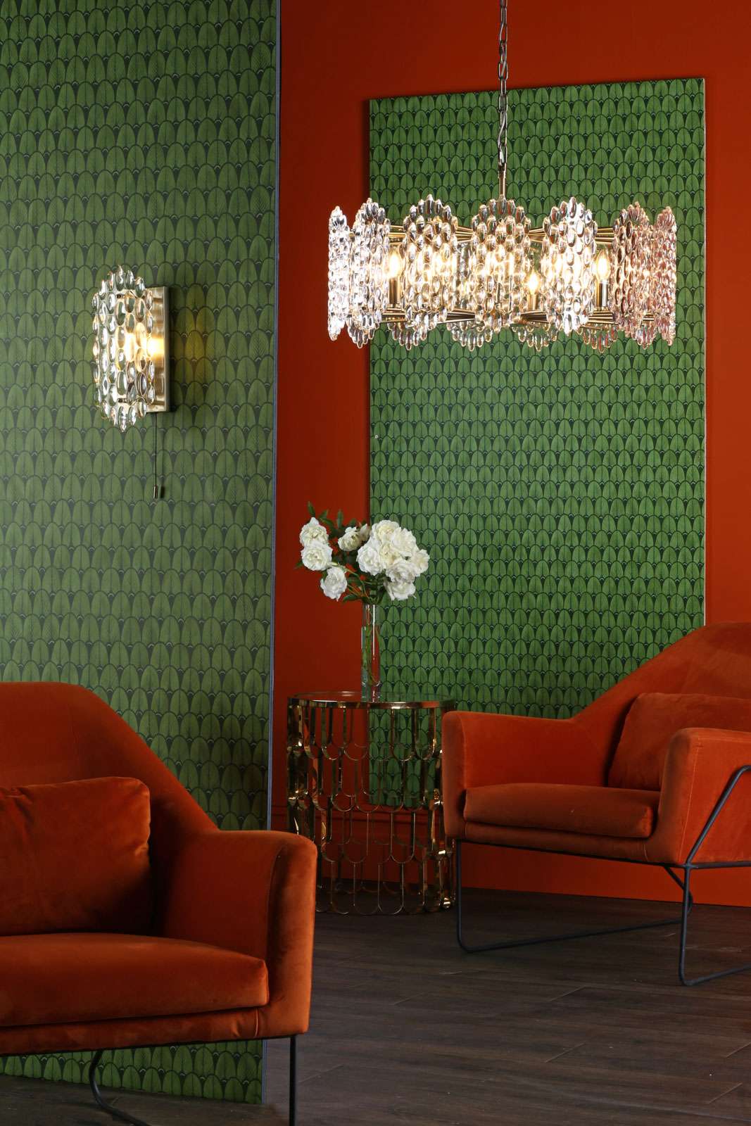 Porthos 15 Light Pendant Antique Brass Glass