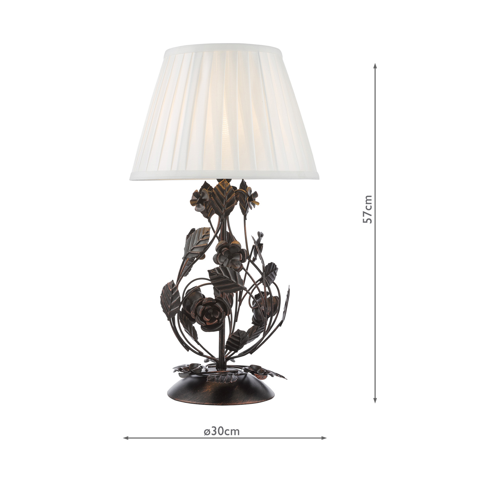 Priscilla Table Lamp Matt Black With Shade