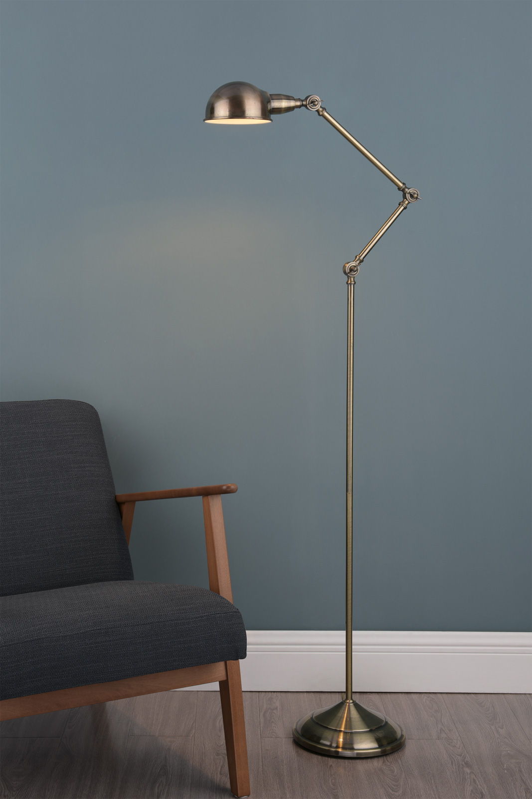 Ranger Floor Lamp Antique Brass