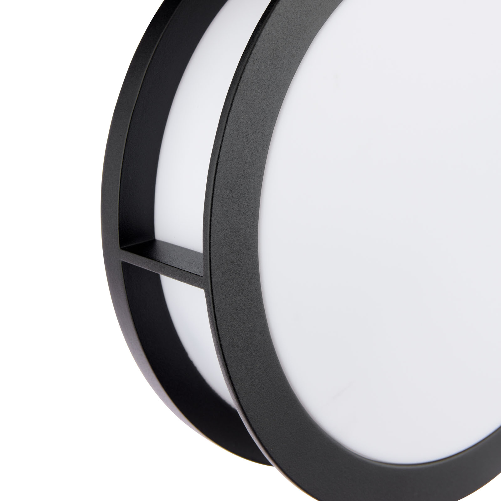 Ratana Outdoor Wall Light Matt Black and Opal IP44