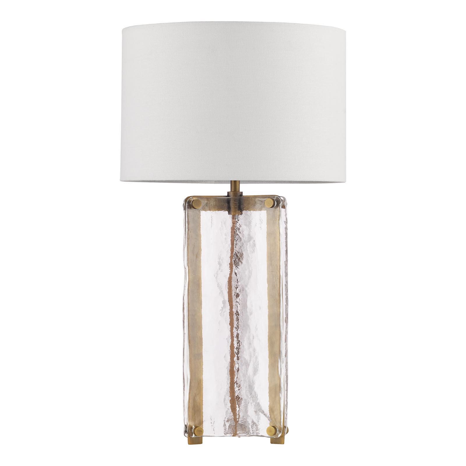 Ravis White Linen Drum Shade 28cm