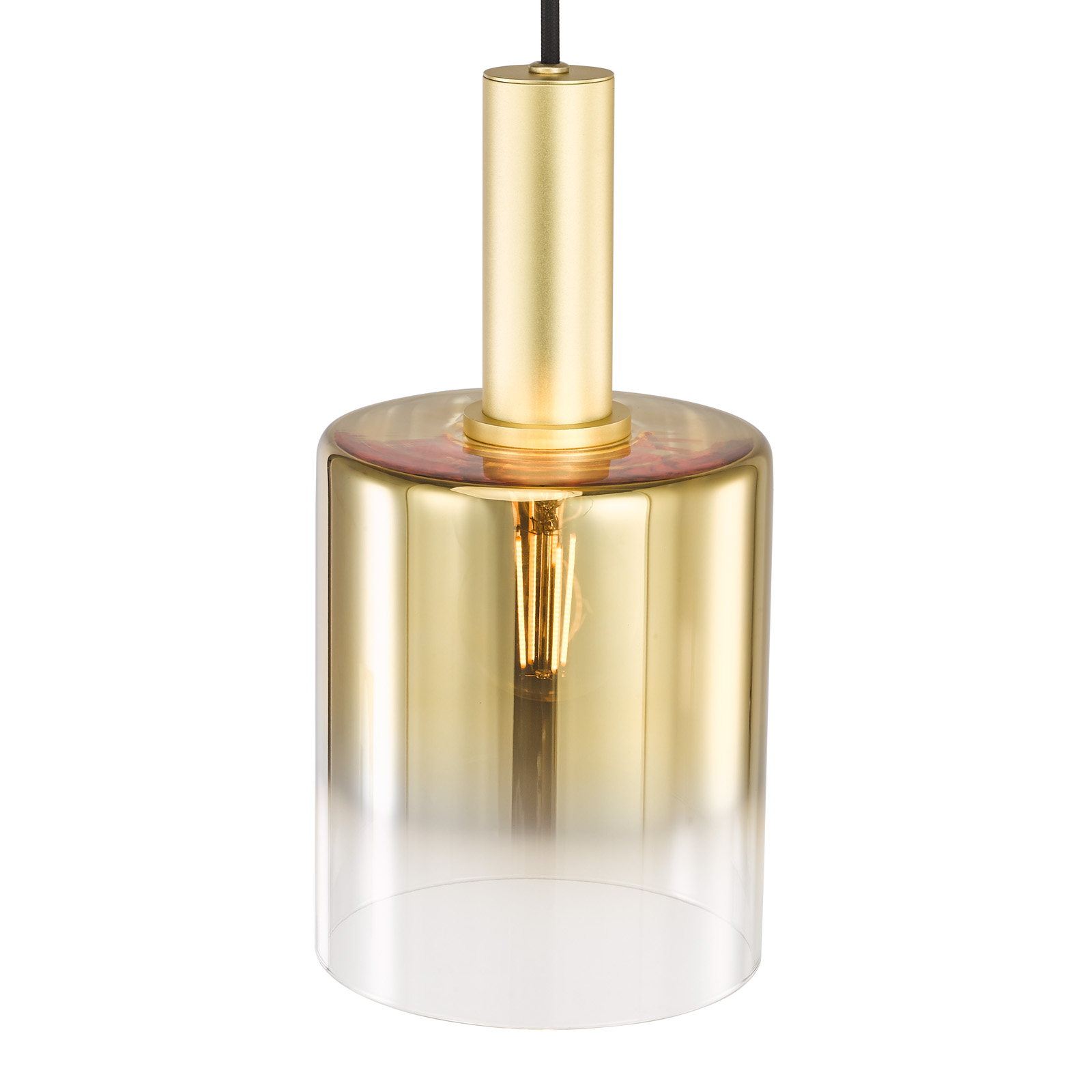 Savannah Pendant Satin Gold and Gold Ombre Glass