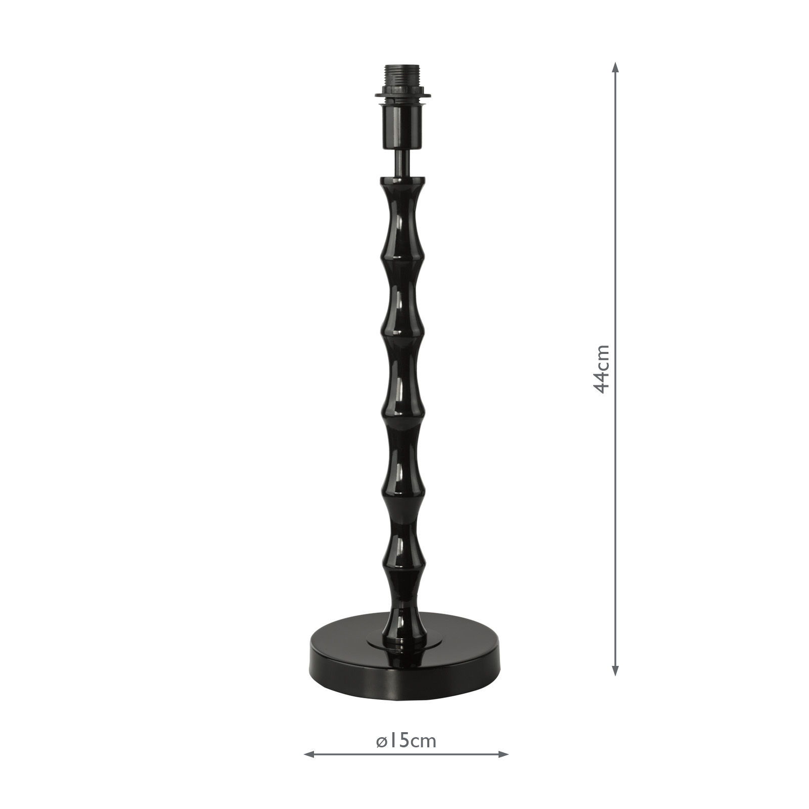 Siyanda Table Lamp Satin Black Base Only
