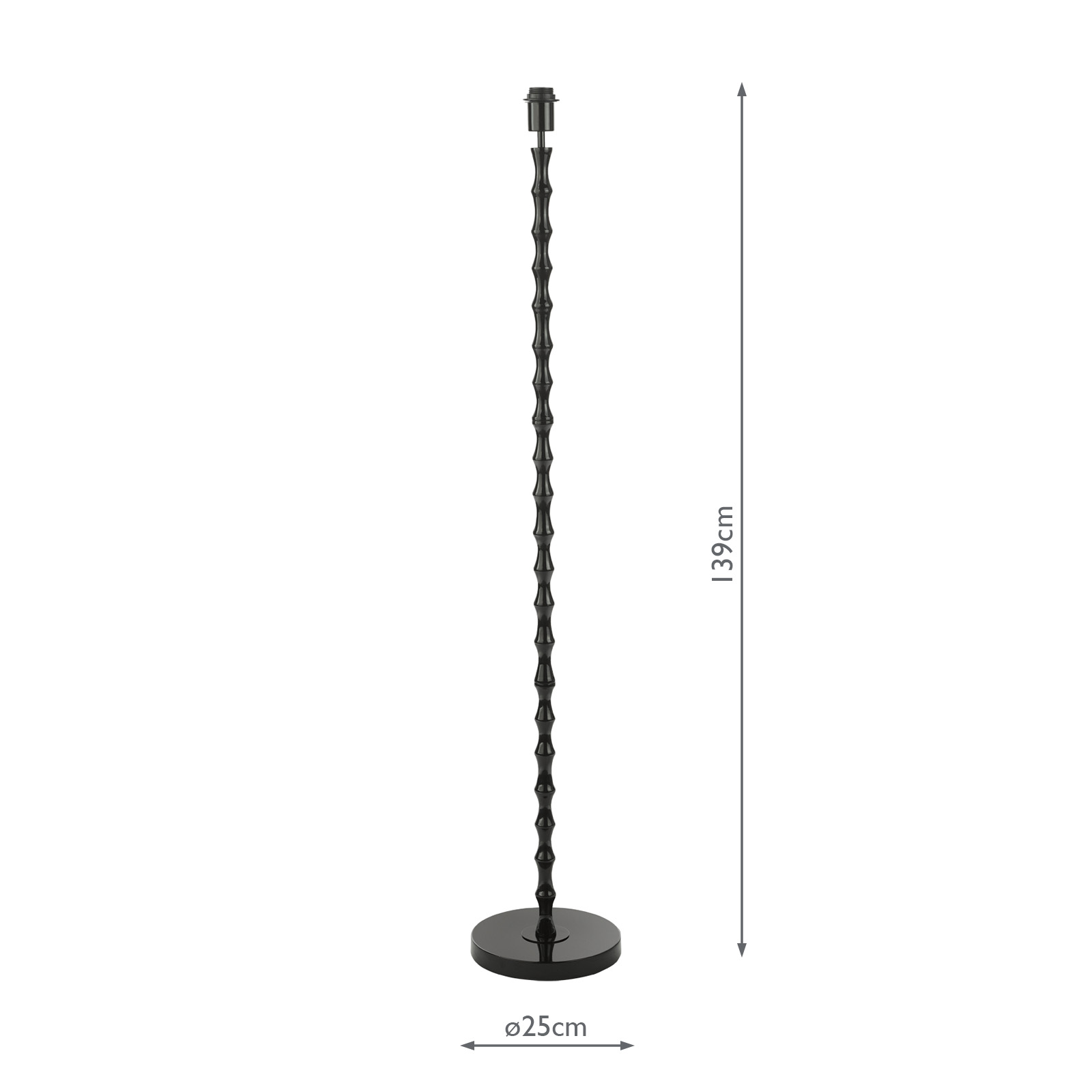 Siyanda Floor Lamp Satin Black Base Only