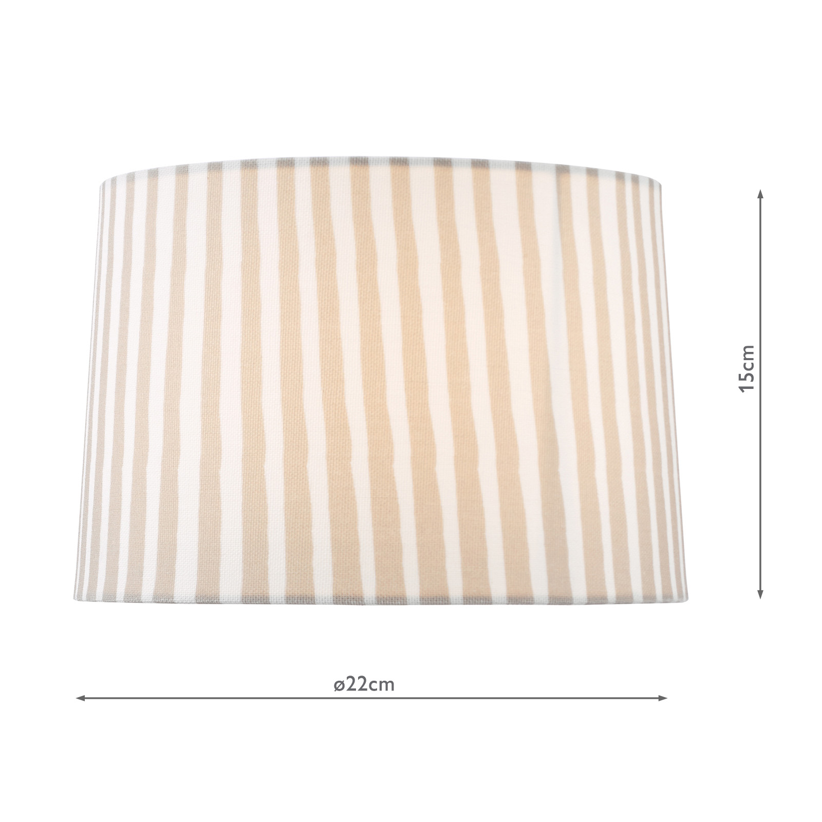 Sosa Taupe Cotton Tapered Drum Shade 22cm