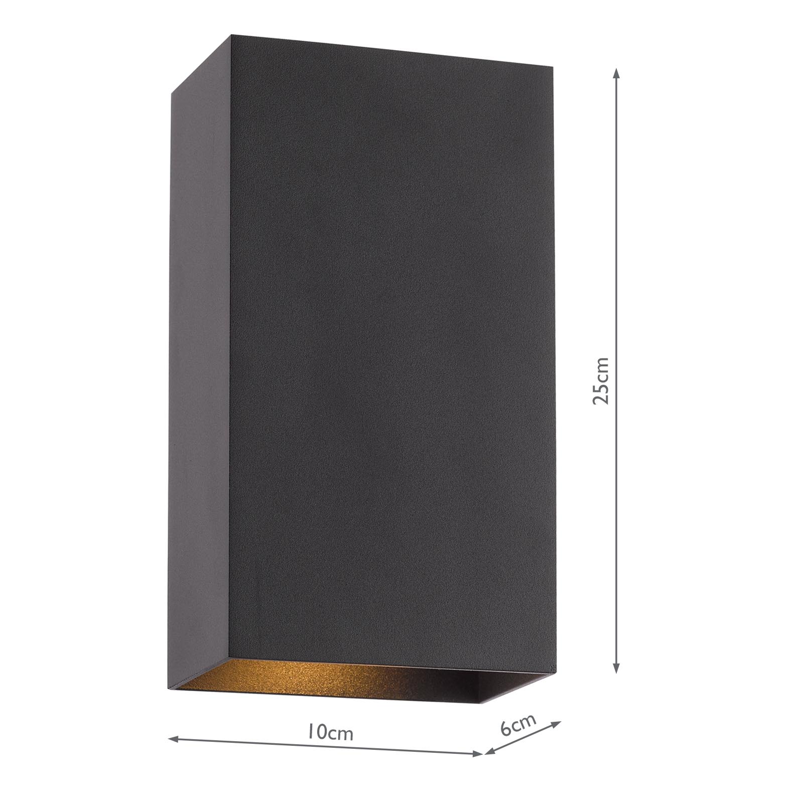 Soven 2 Light Wall Washer Matt Black