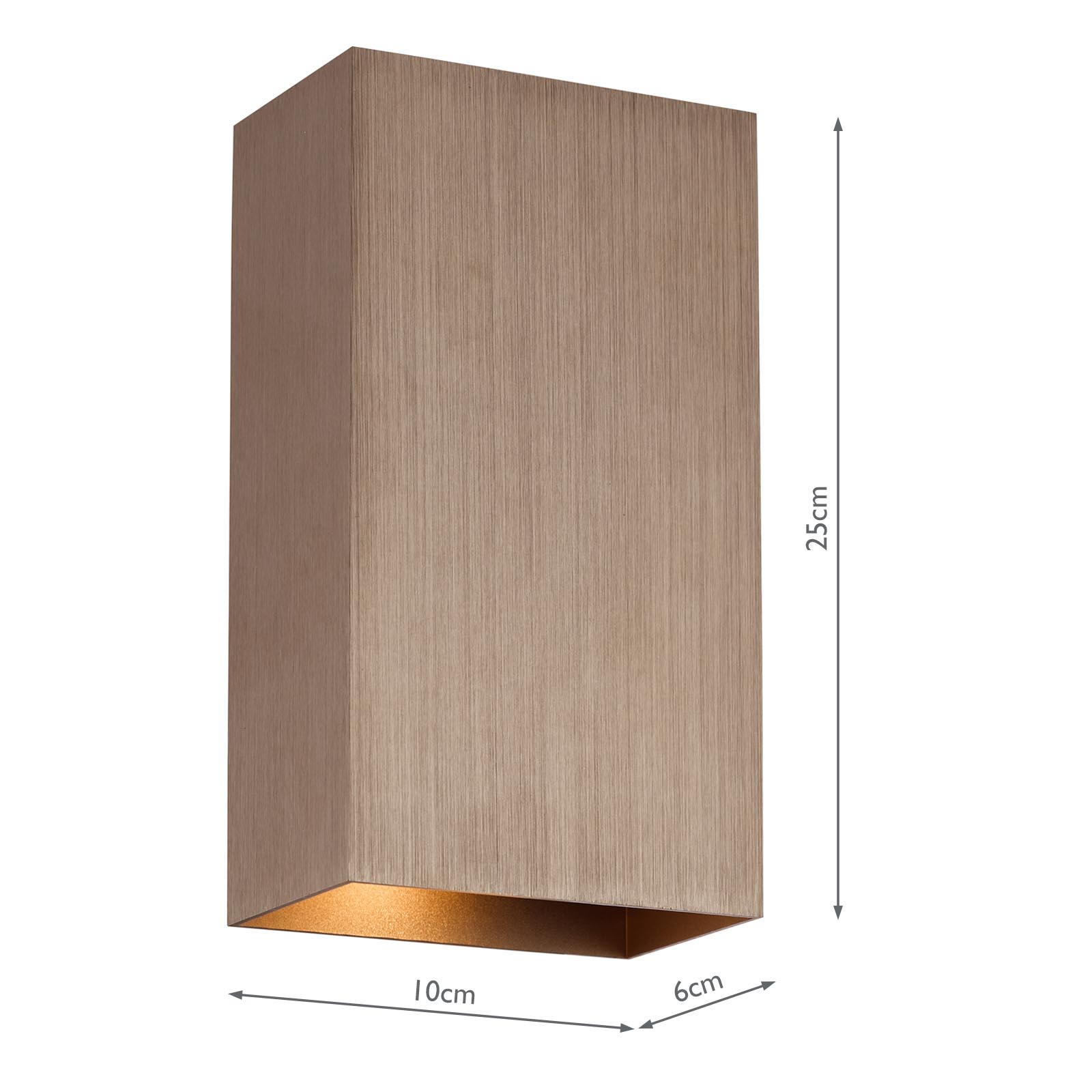 Soven 2 Light Wall Washer Satin Bronze