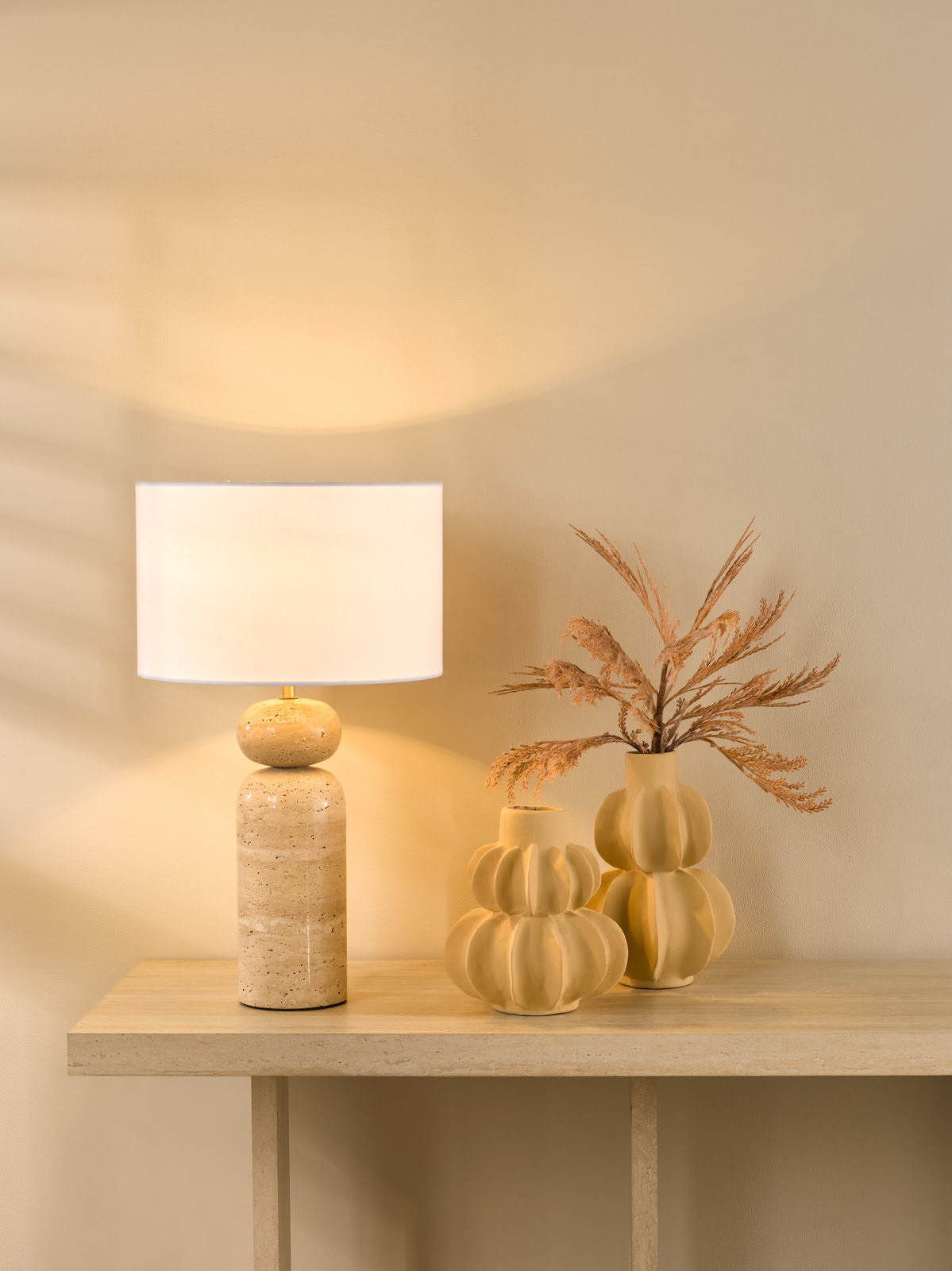 Soyala Table Lamp Brown With Shade