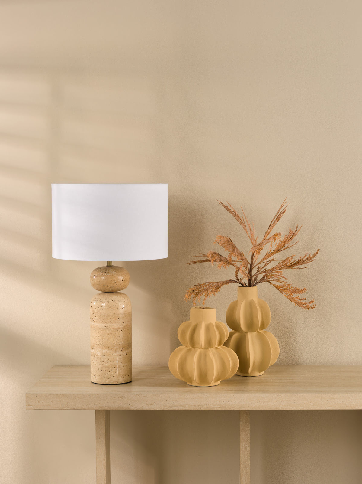 Soyala Table Lamp Brown With Shade