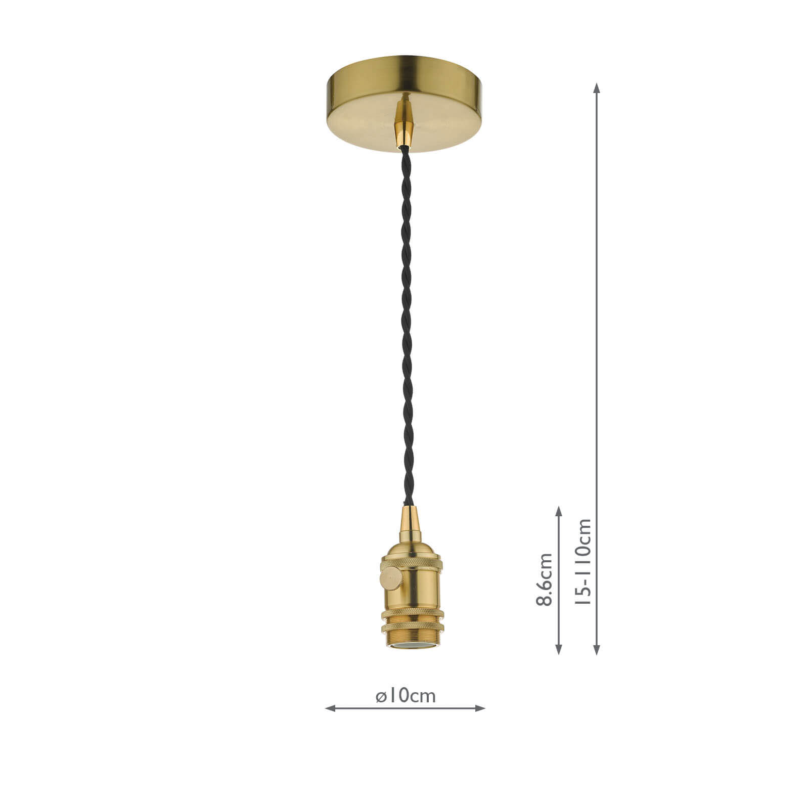 1 Light E14 Suspension Natural Brass