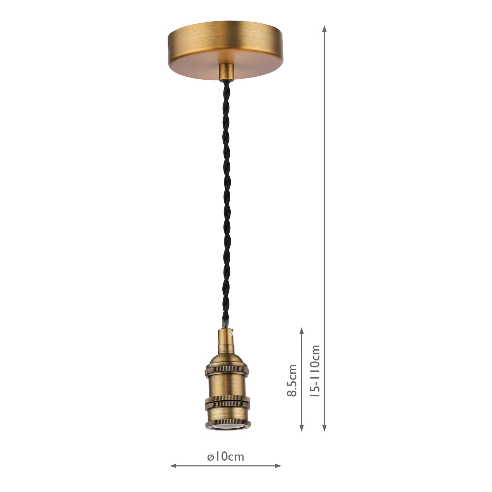 1 Light E14 Suspension Antique Bronze