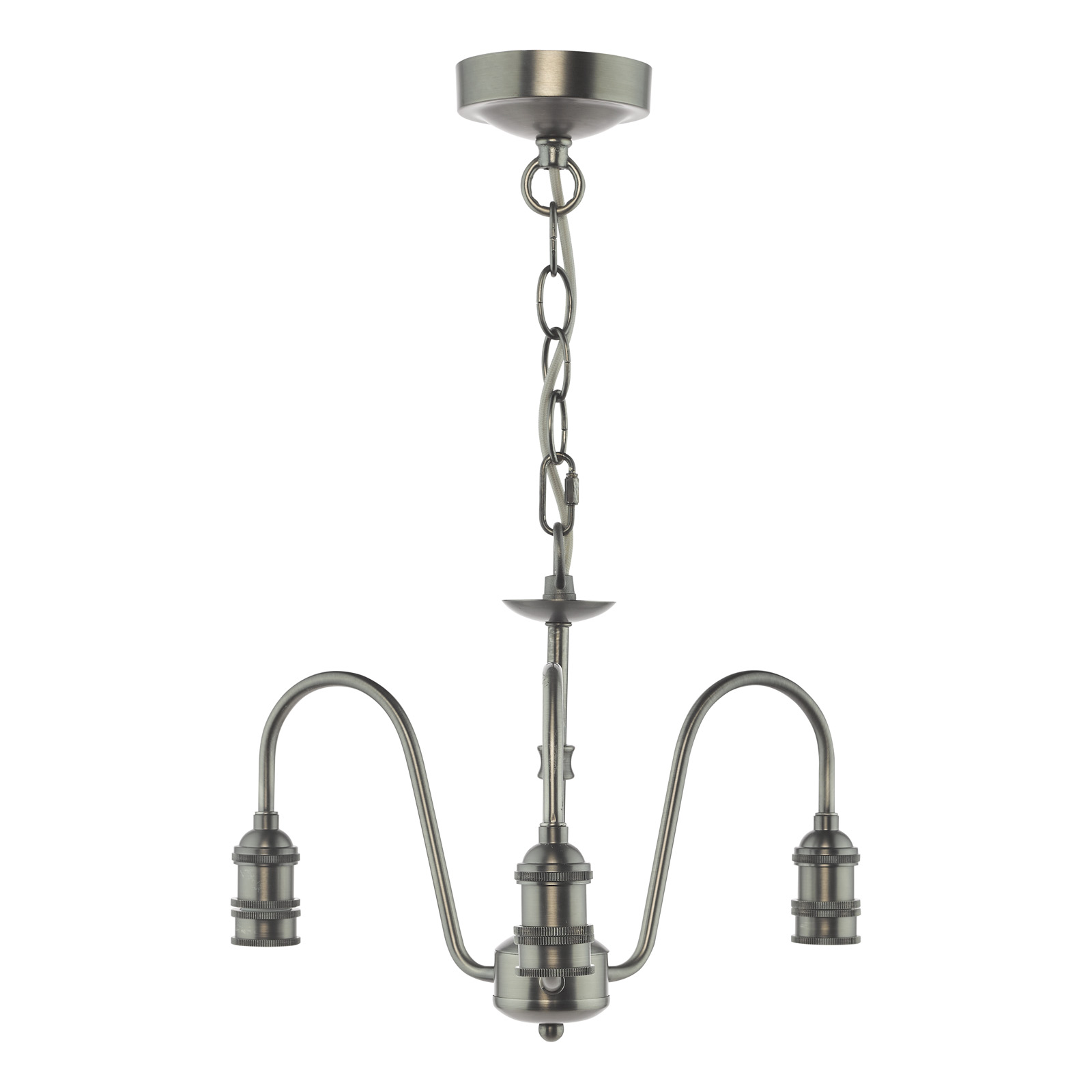 3 Light Suspension Antique Chrome Fitting Only