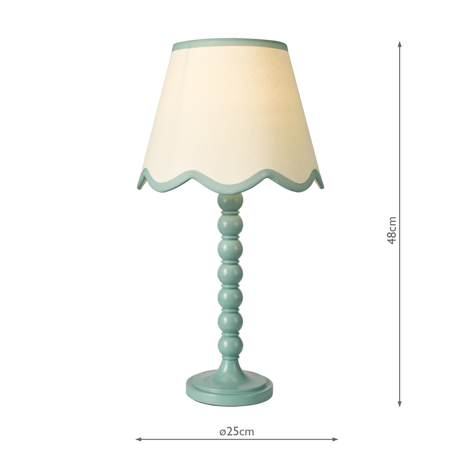 Spool Table Lamp Blue With Shade