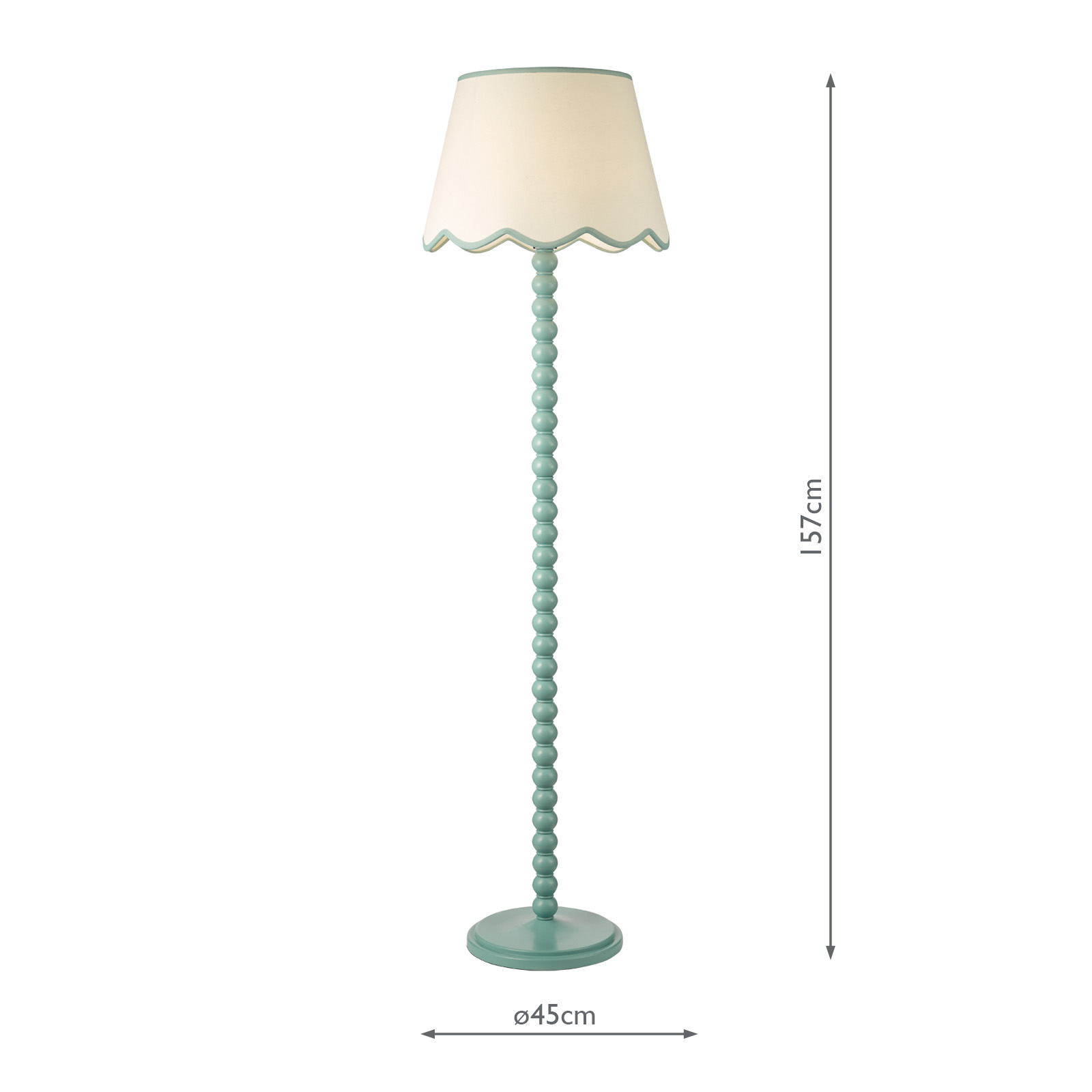 Spool Floor Lamp Blue With Shade