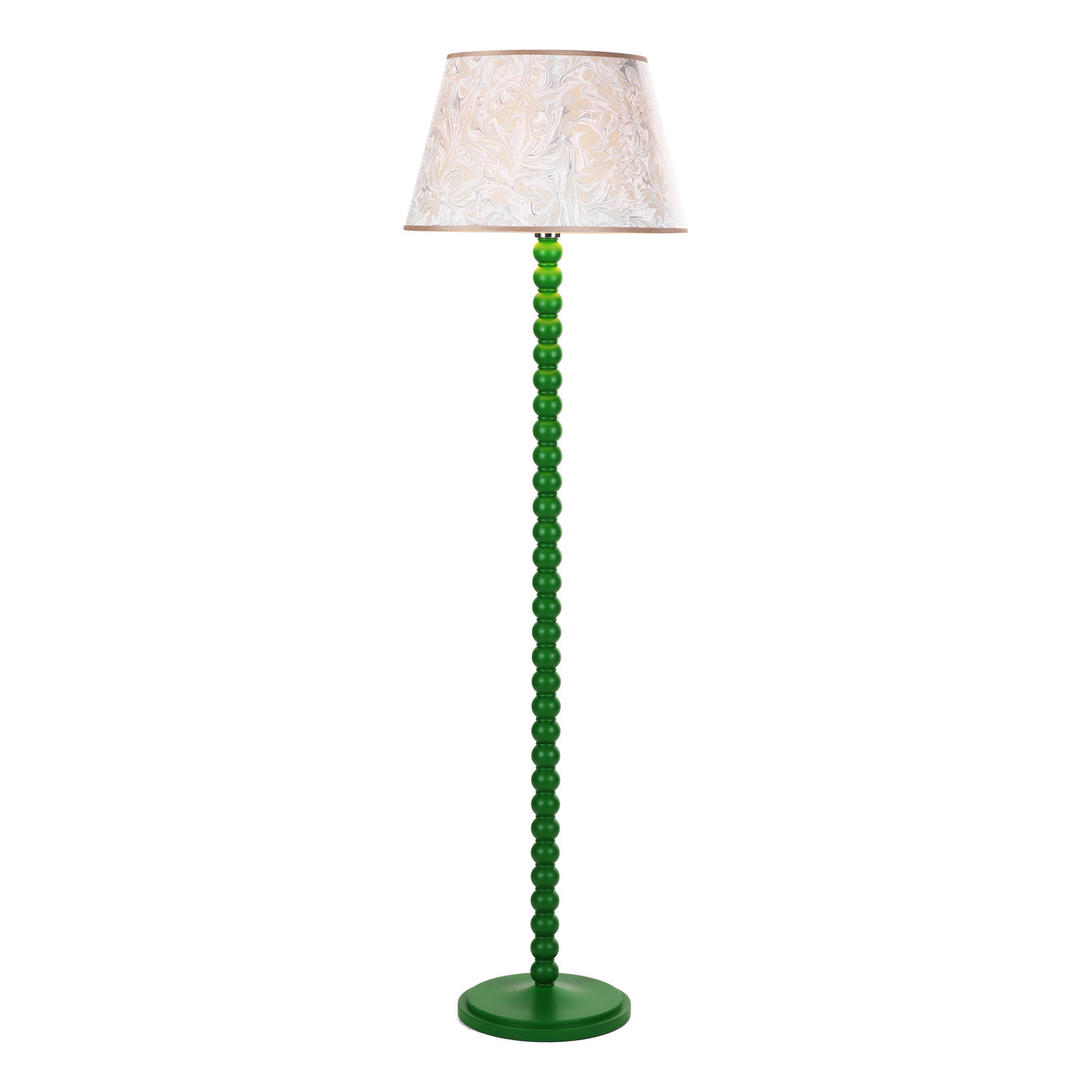 Spool Floor Lamp Green With Shade