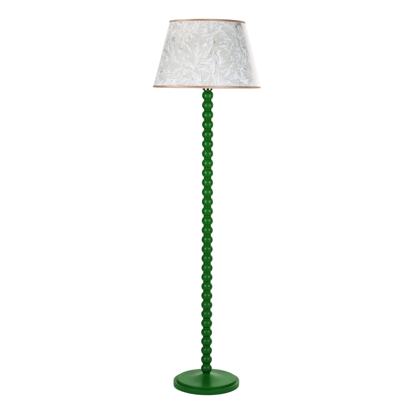 Spool Floor Lamp Green With Shade