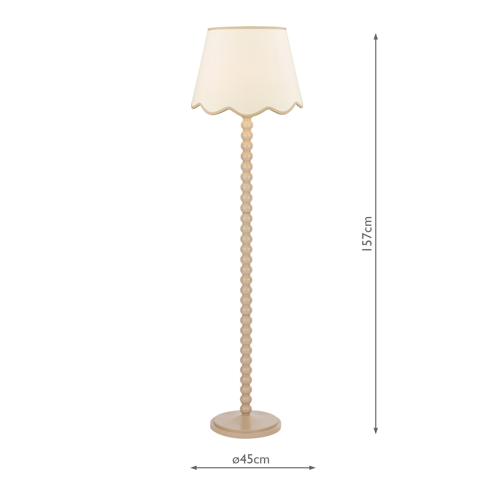 Spool Floor Lamp Taupe With Shade