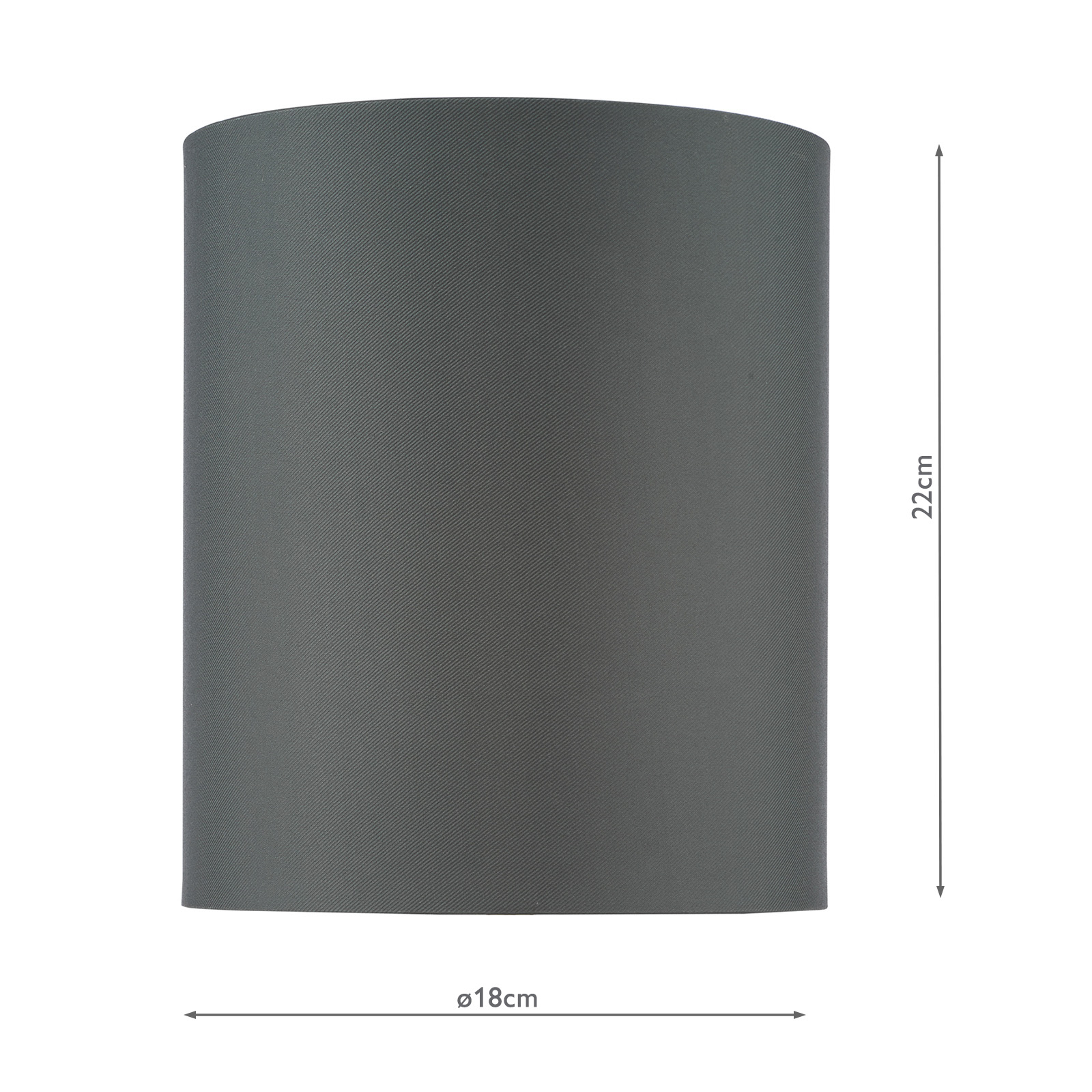 Suelita Grey Cotton Cylinder Shade 18.5cm