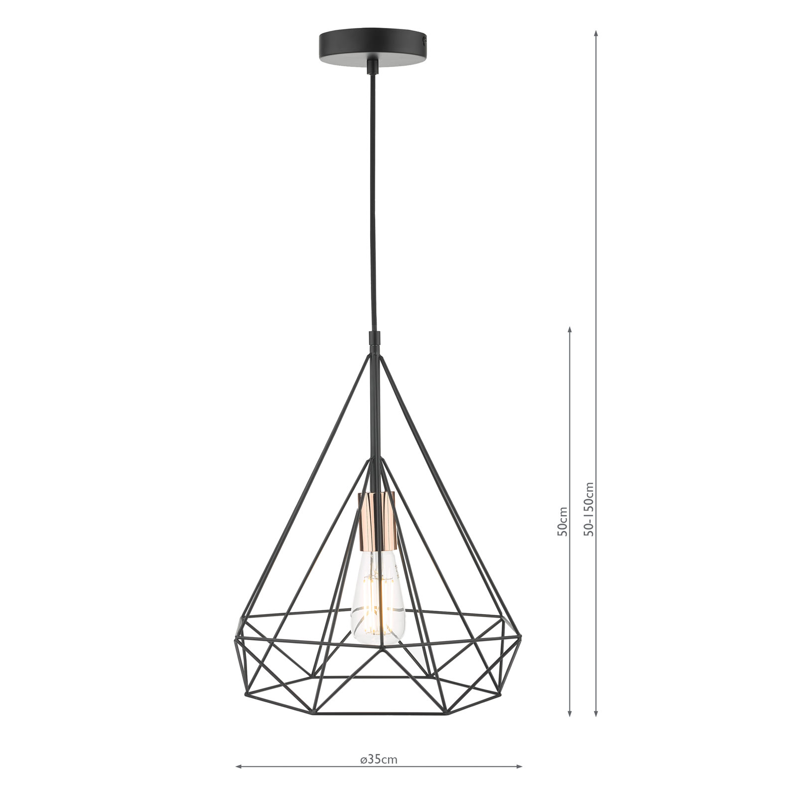 Sword Pendant Black and Copper