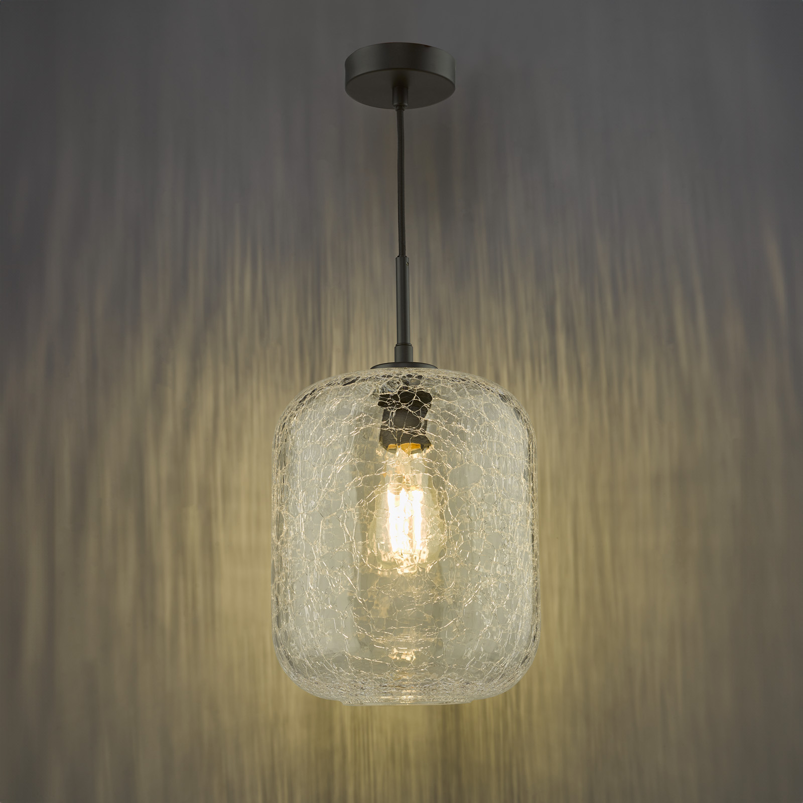Tavia Pendant Matt Black and Glass