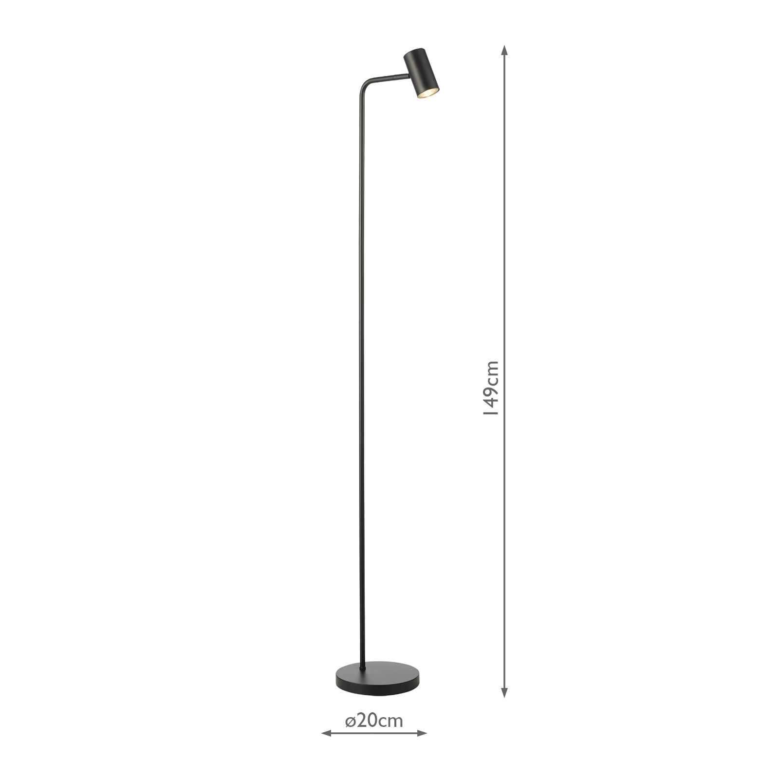 Thierry Task Floor Lamp Matt Black