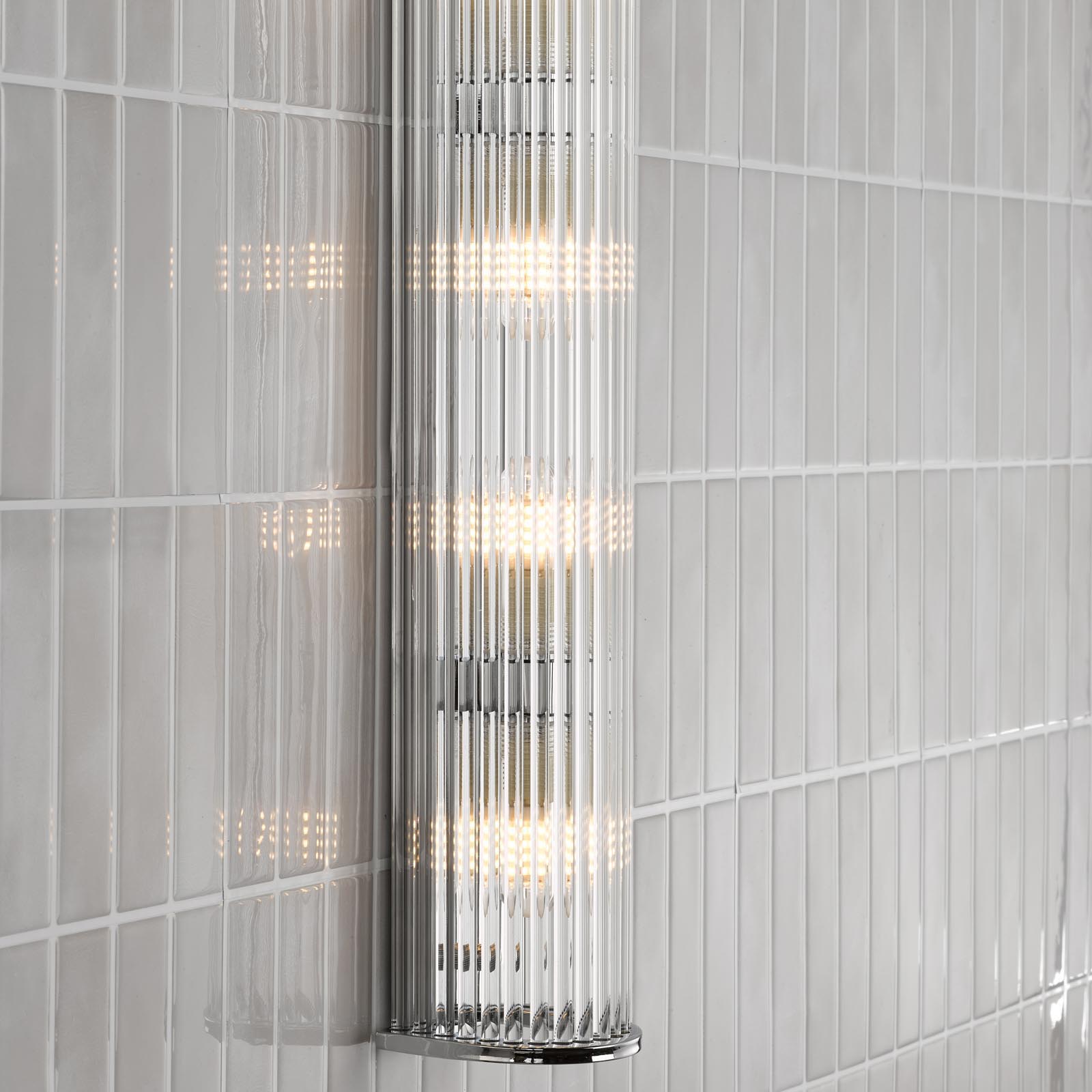 Tobiah 4 Light Bathroom Wall Light Polished Chrome and Glass IP44