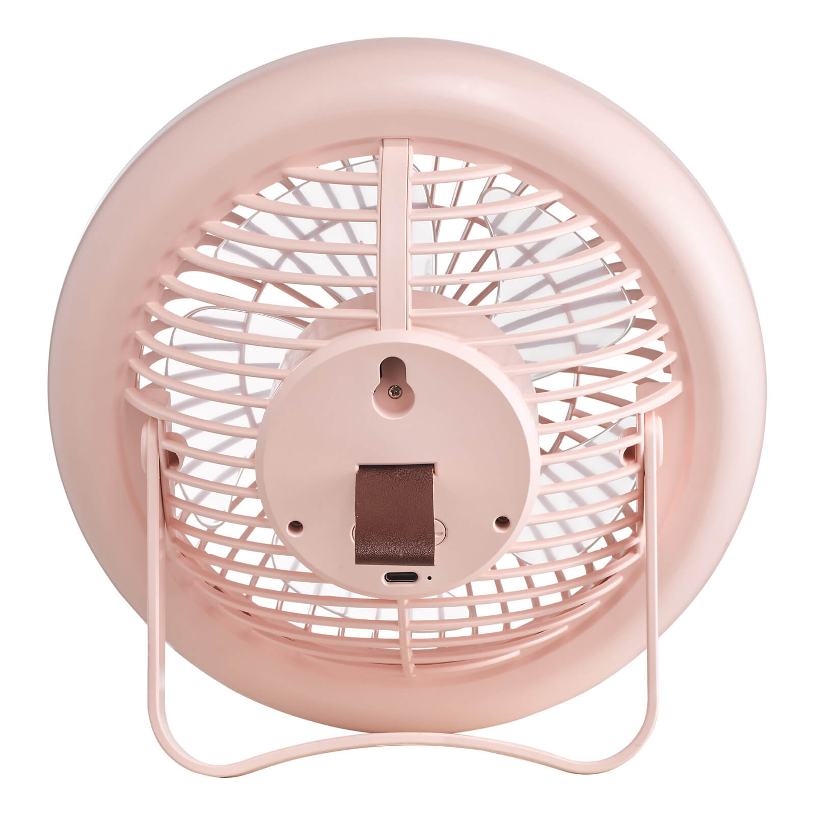 Turbo Rechargeable Desk Fan With Lamp Pink LED