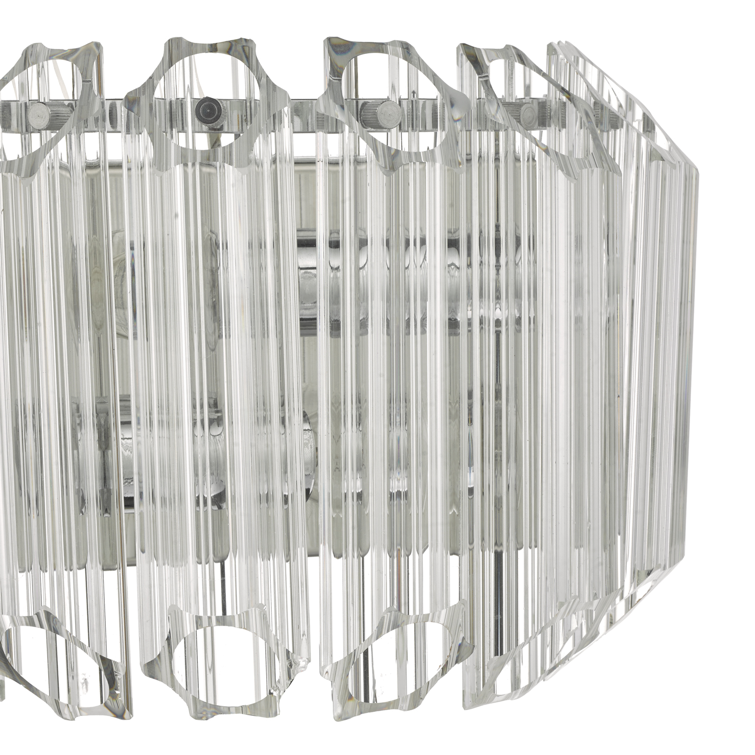 Tuvalu 2 Light Wall Light Glass & Polished Chrome