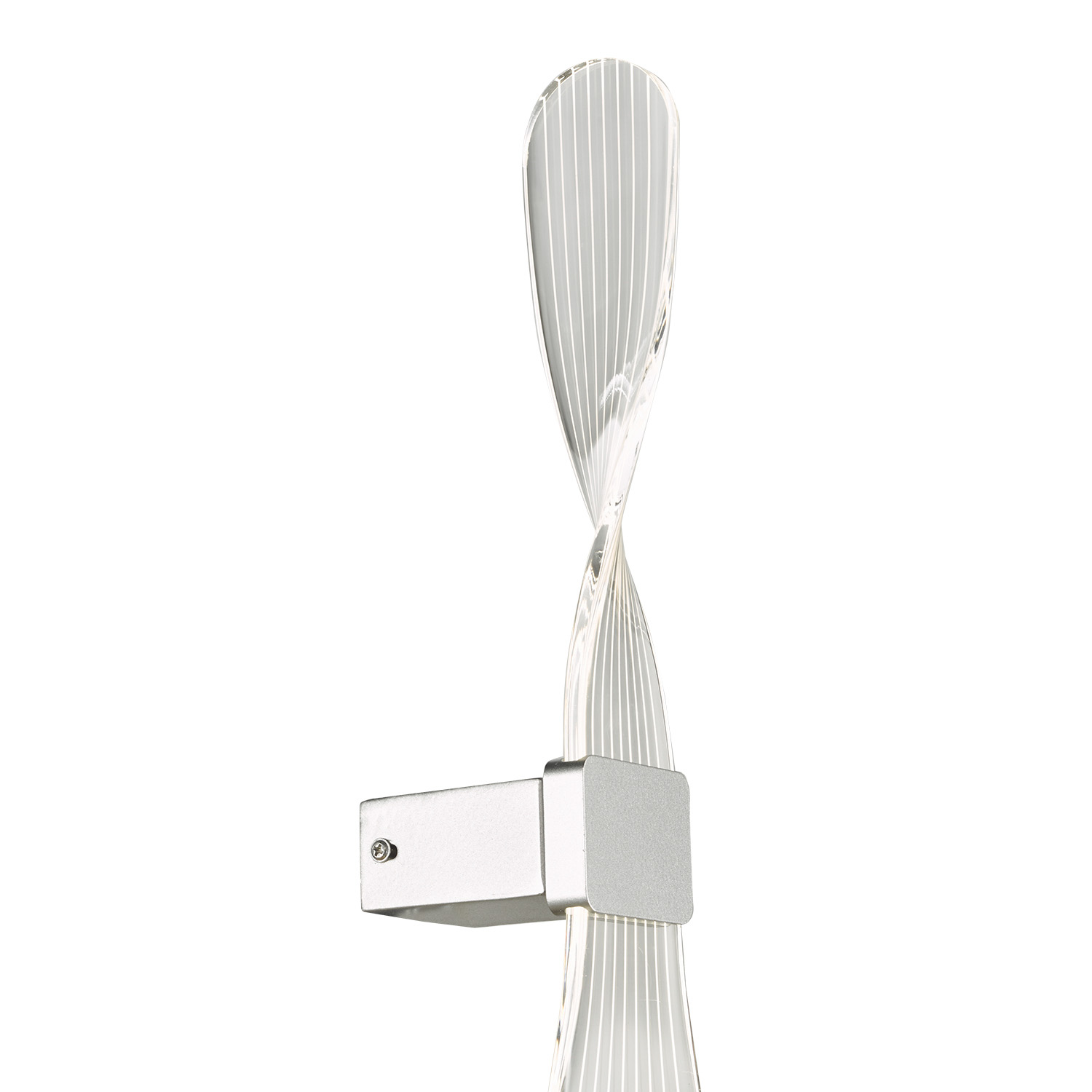 Twist Wall Light Clear and Matt Silver LED