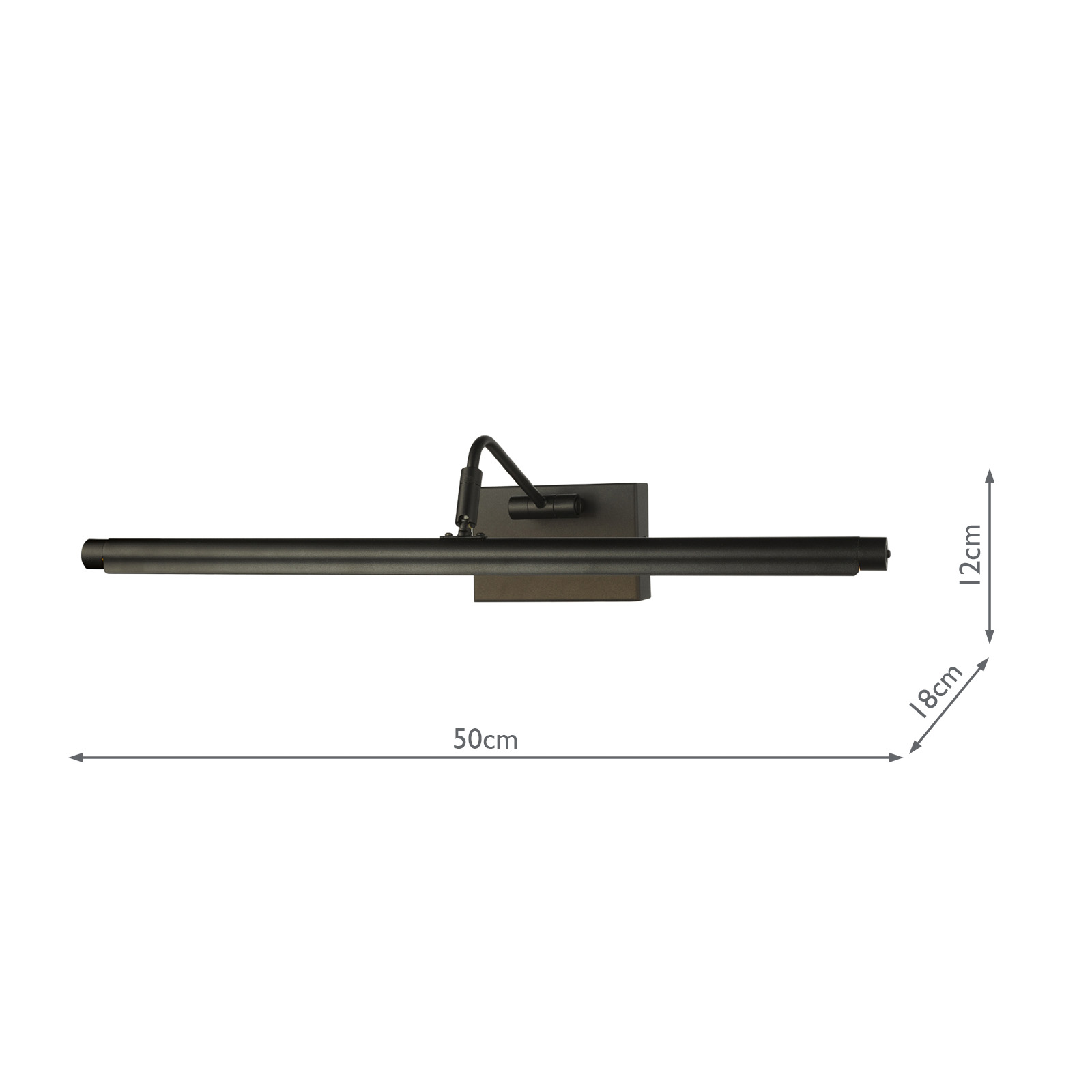 Tyrus 50cm Picture Light Satin Black LED