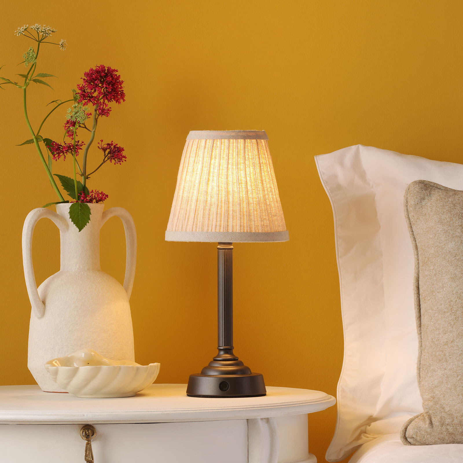 Virgil Rechargeable Table Lamp Matt Black Base Only LED