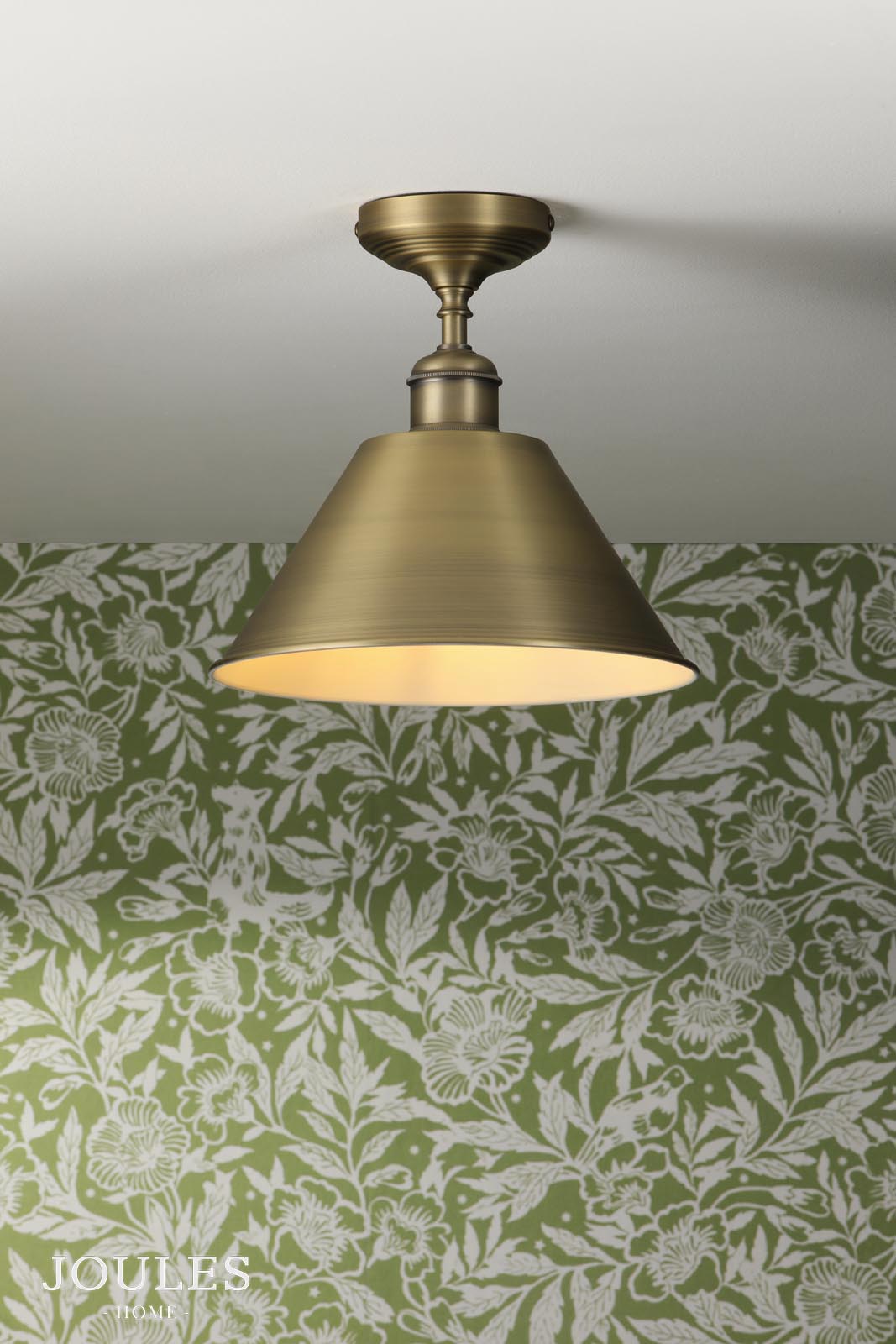 Joules Wollaton Semi-Flush Matt Antique Brass