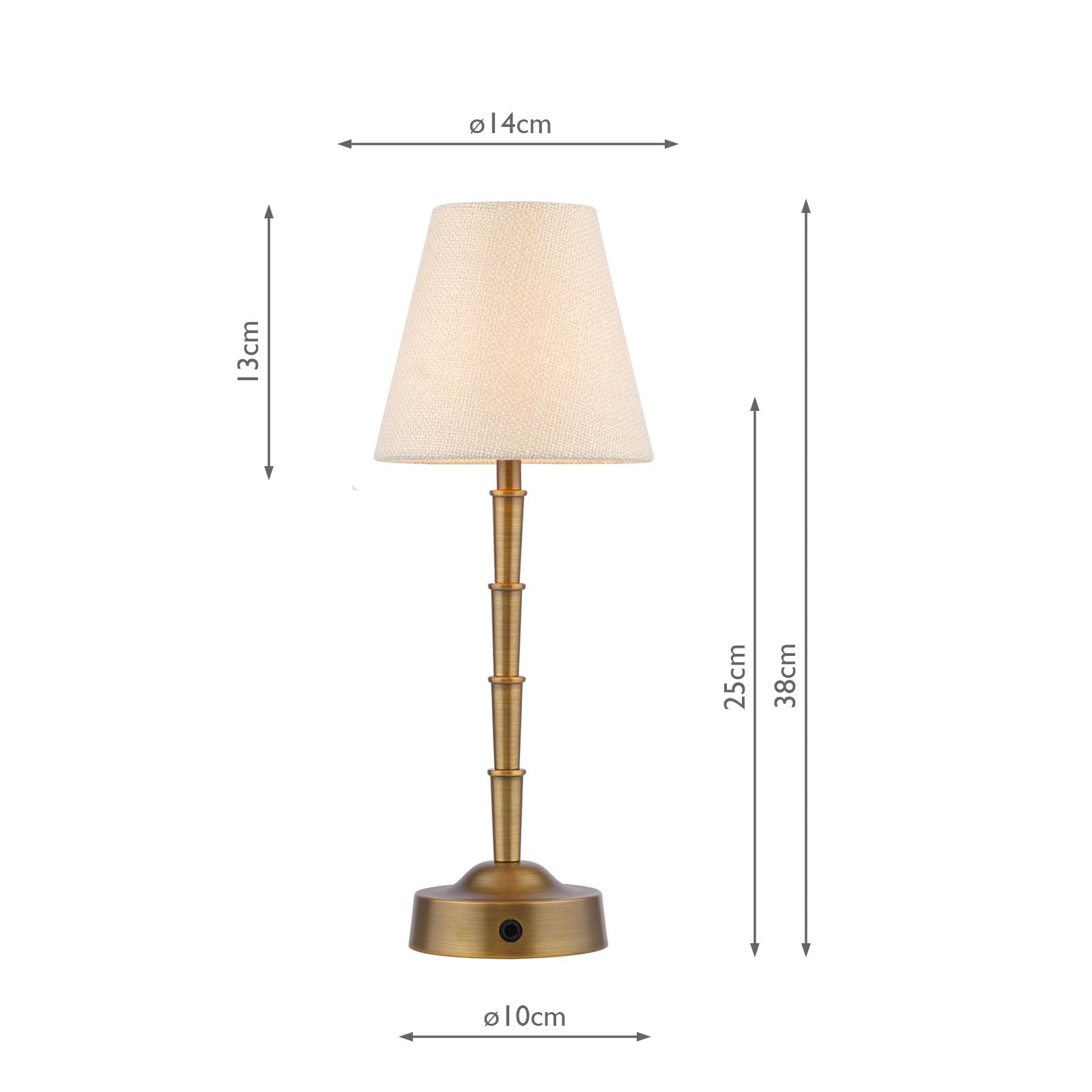 Wyman Table Lamp Antique Bronze With Linen Shade LED