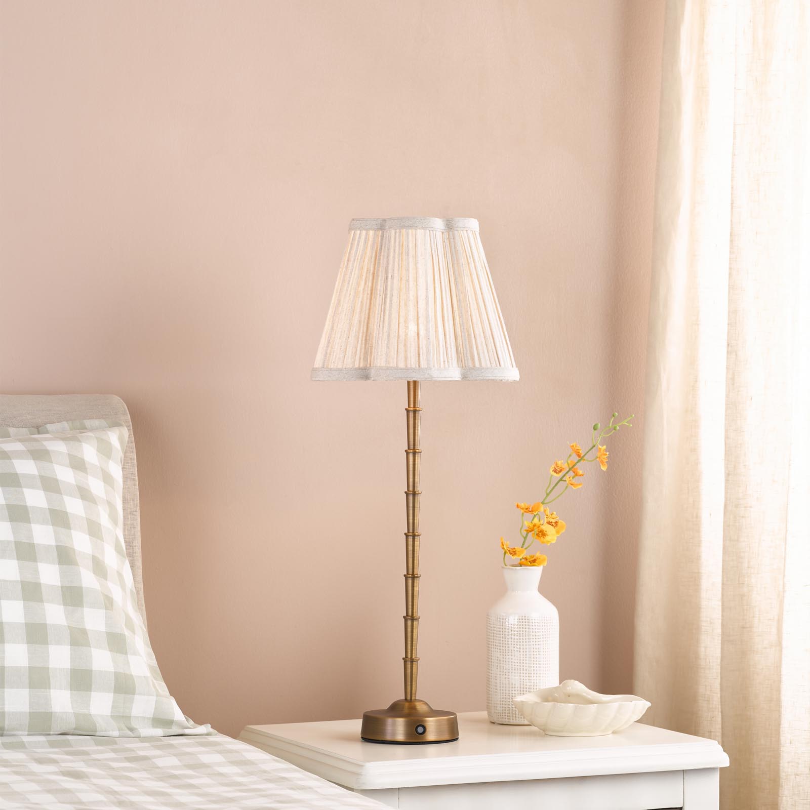 Wyman Rechargeable Table Lamp Antique Bronze Base Only LED