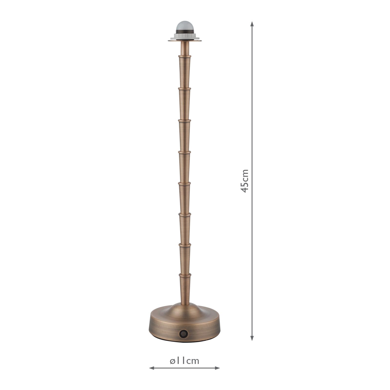 Wyman Rechargeable Table Lamp Antique Bronze Base Only LED