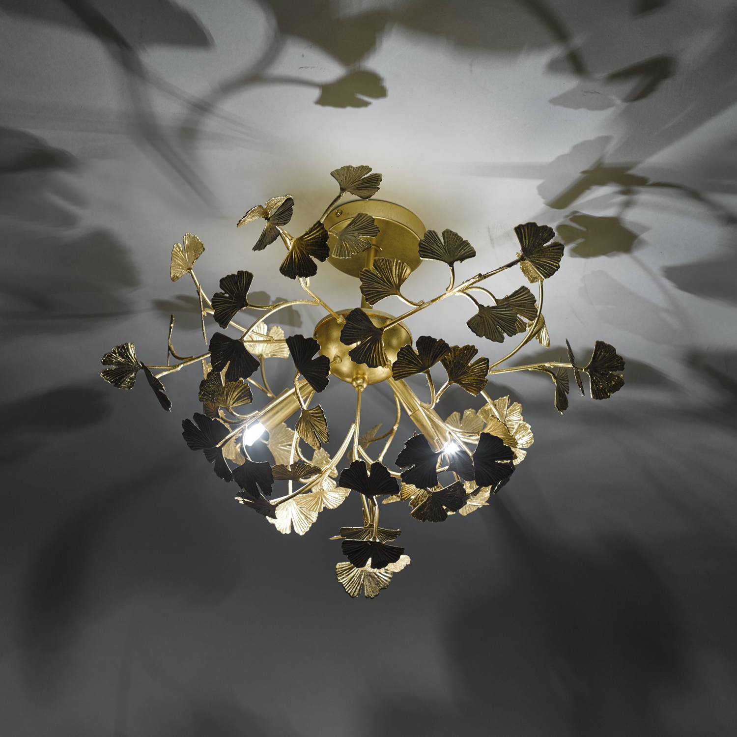 Yadira 4 Light Semi Flush Gold Leaf
