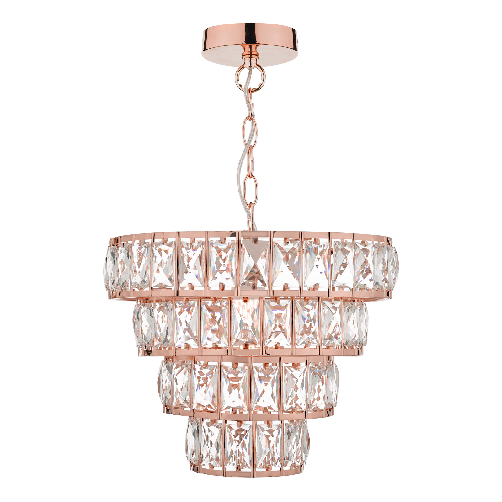 Yvella Pendant Polished Copper and Crystal