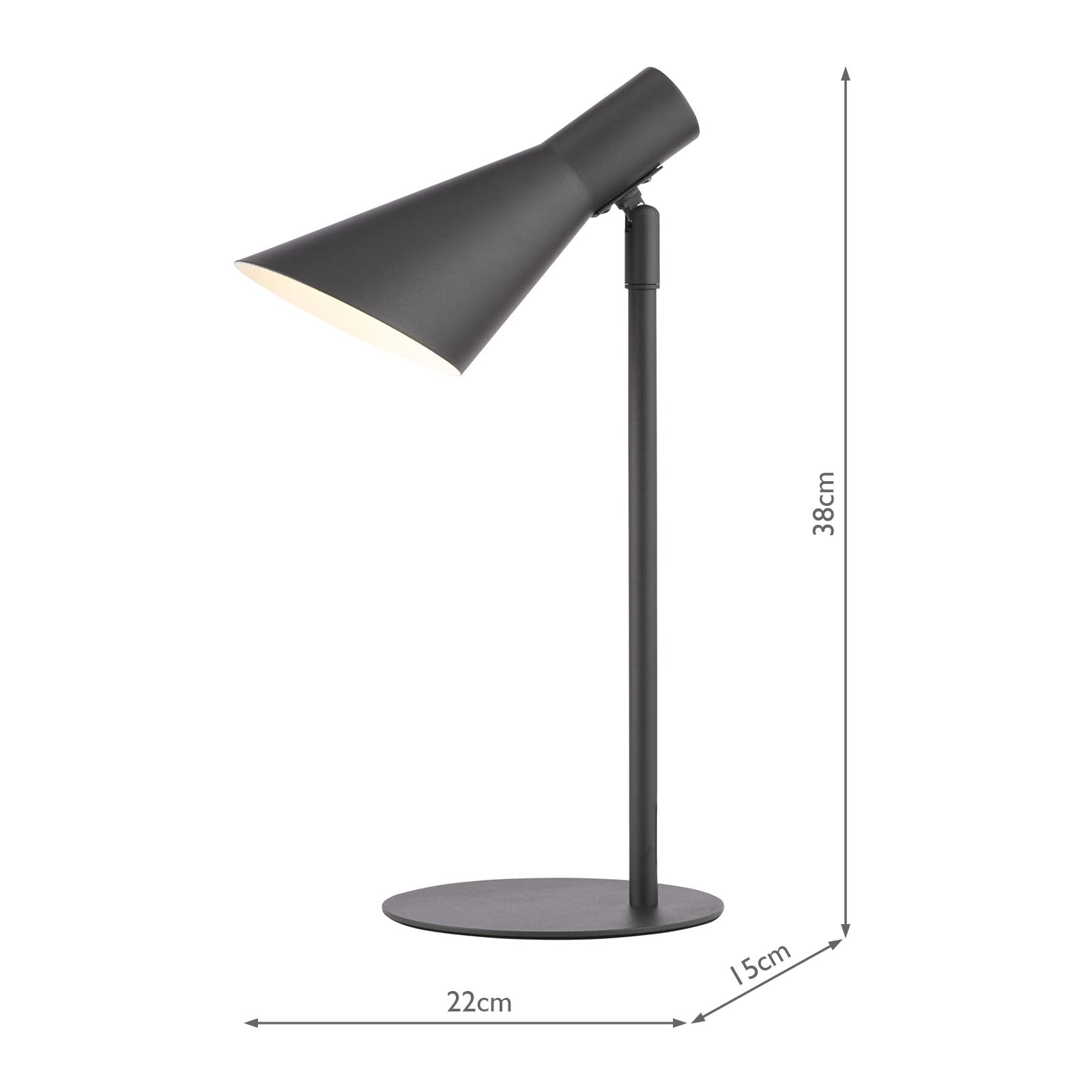 Zahira Task Lamp Matt Black