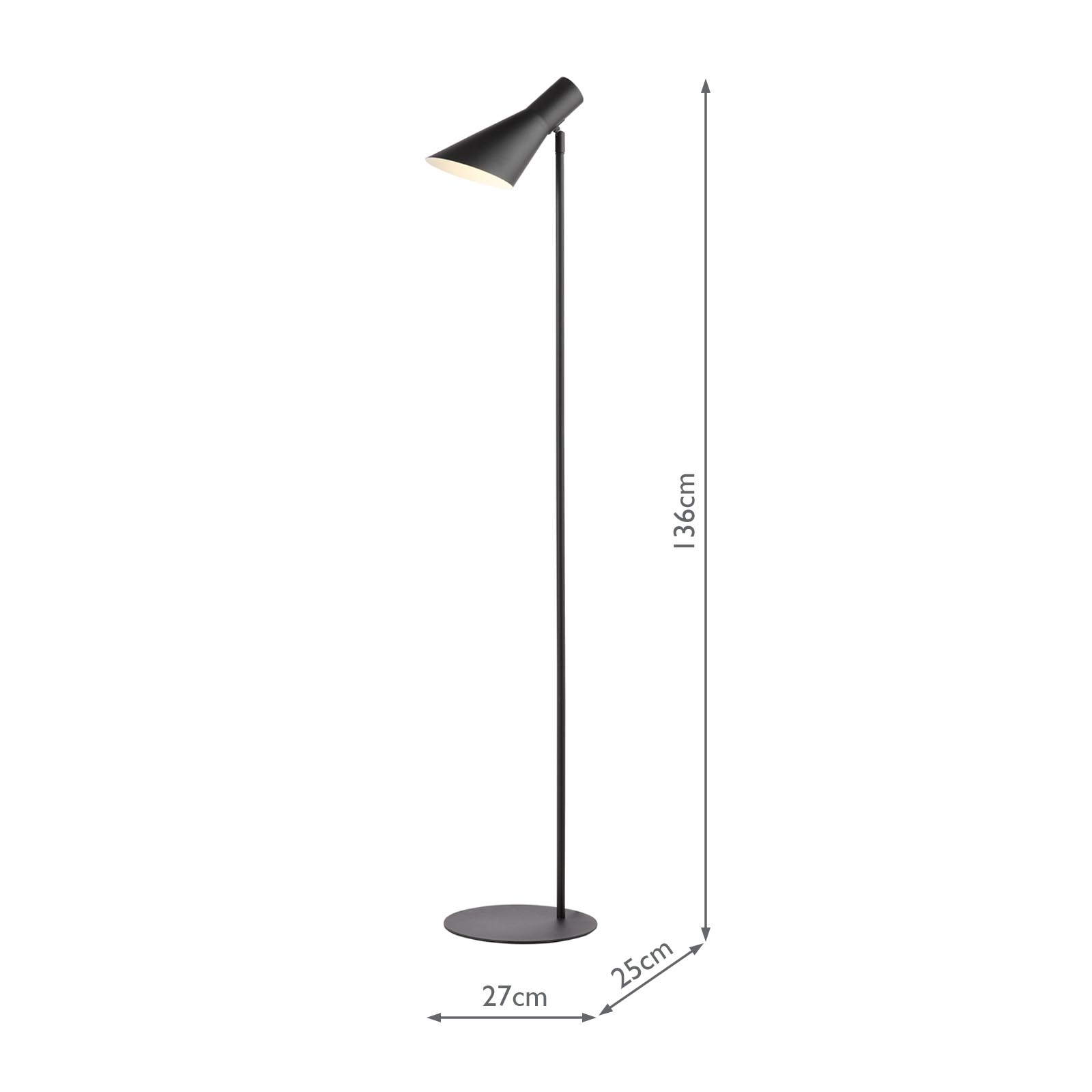 Zahira Task Floor Lamp Matt Black