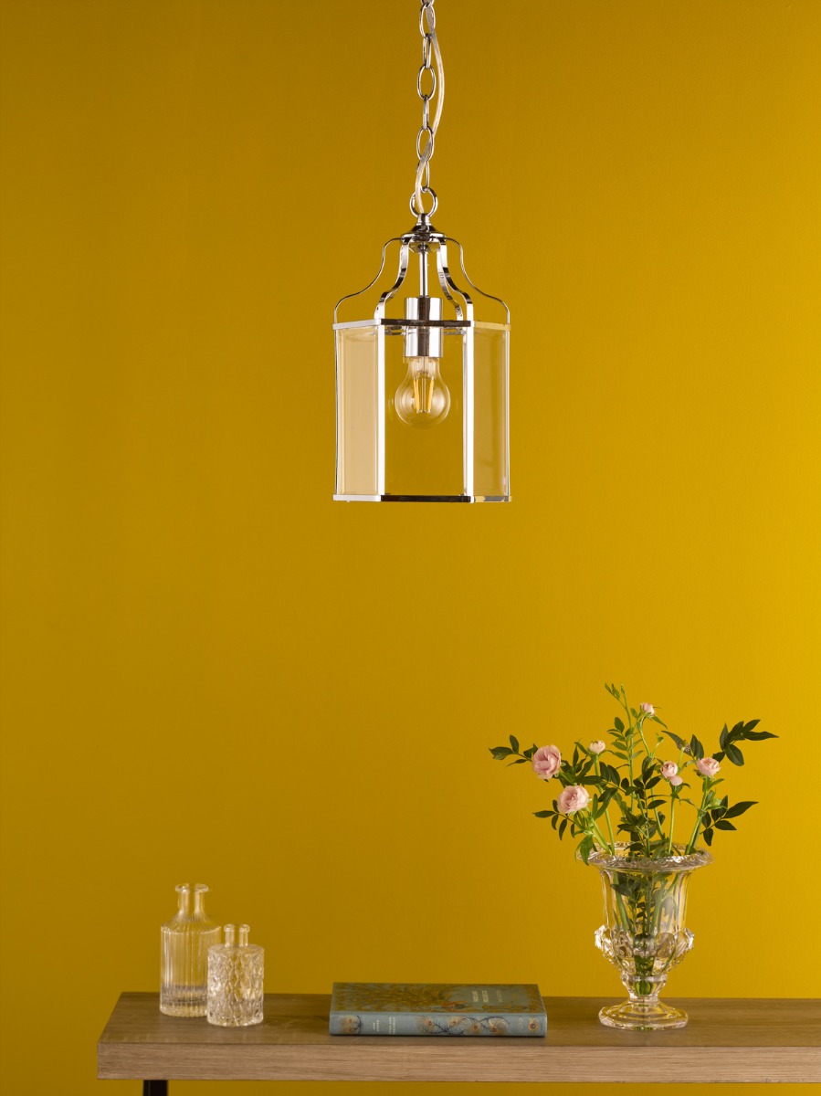 Aled Pendant Polished Chrome and Glass