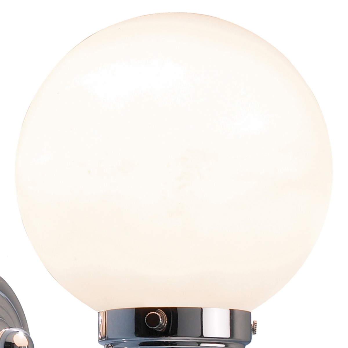 Barclay Bathroom Wall Light Polished Chrome Opal Glass IP44