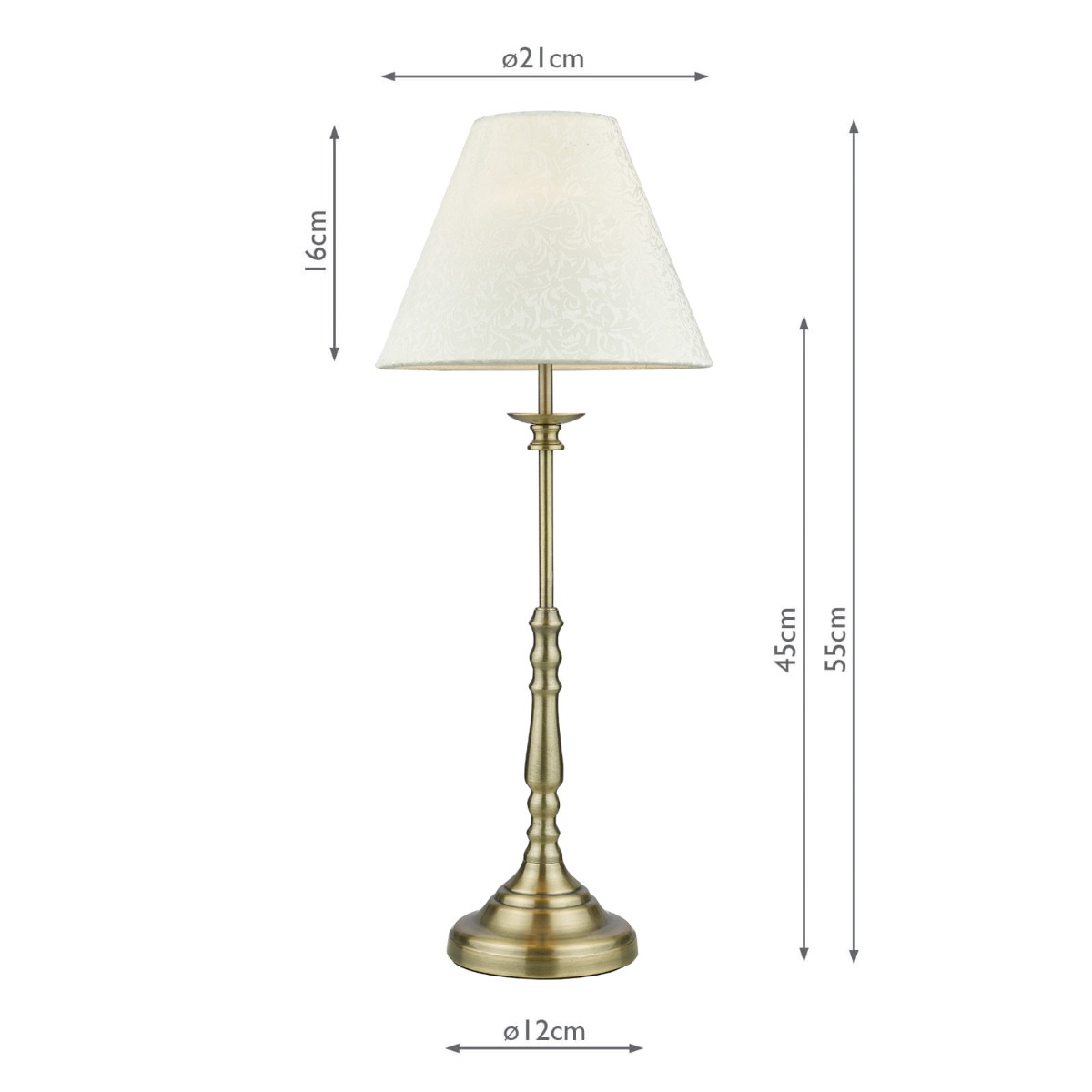 Blenheim Table Lamp Antique Brass With Shade (Multipack)