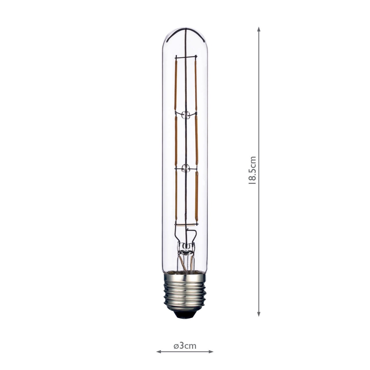 (Pack of 5) LED ES/E27 Tube Light Bulb (Lamp) 6w 600lm 2700k