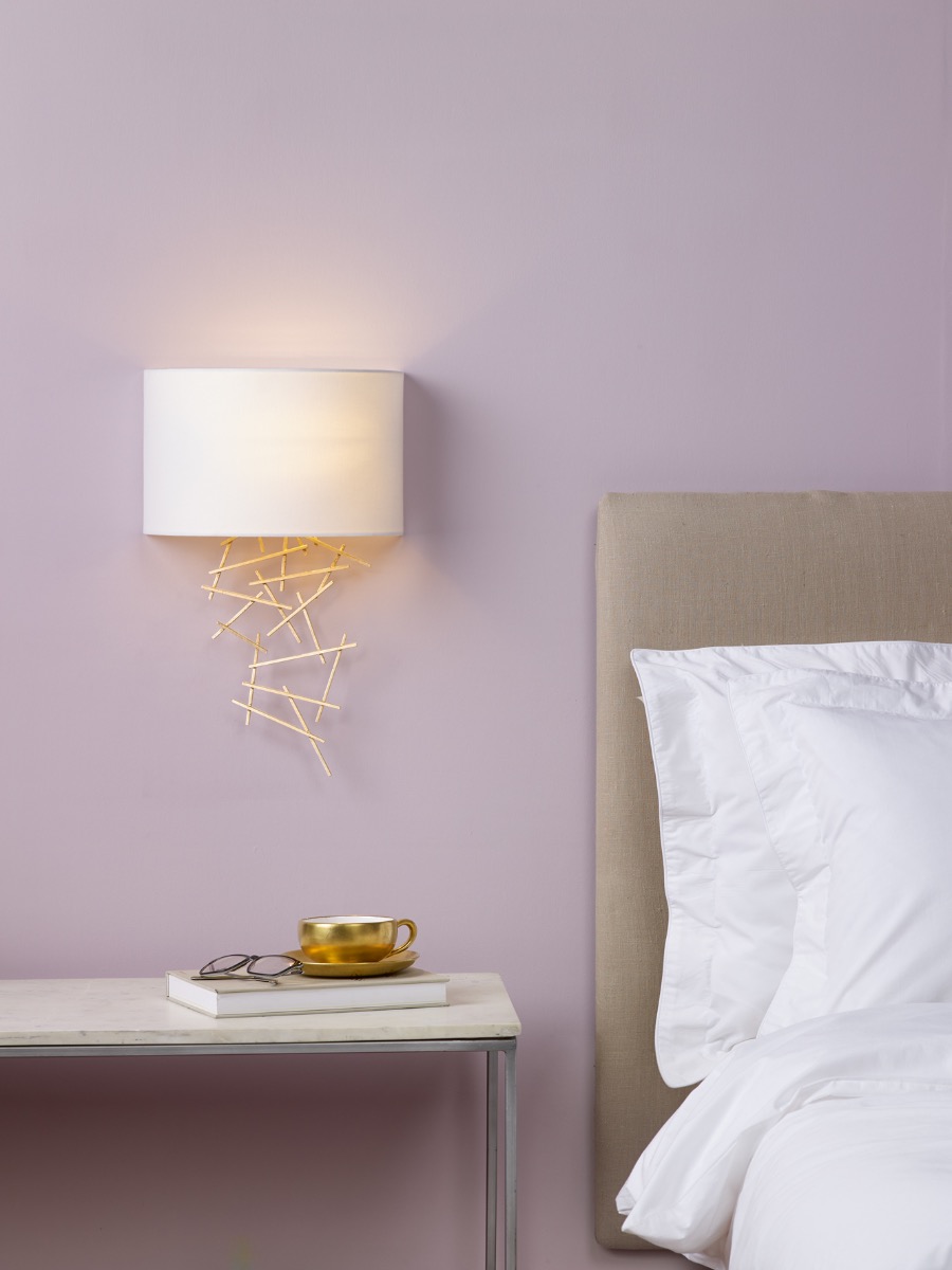 Cevero Wall Light Gold With Shade
