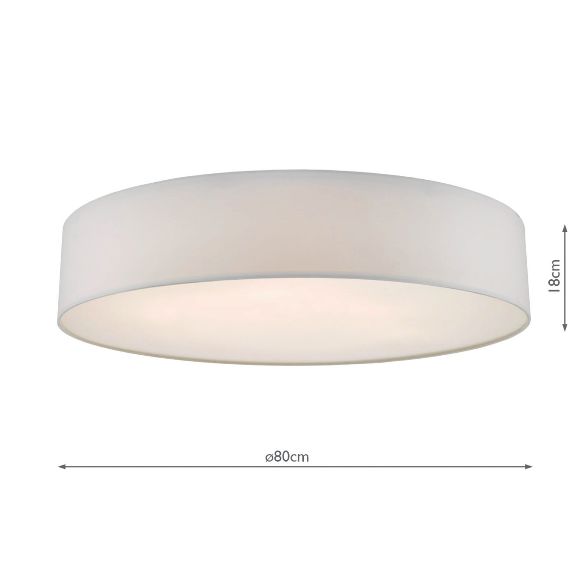 Cierro 6 Light Flush Ivory 80cm