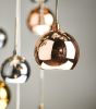 Aurelia 30lt Cluster Pendant Black Chrome & Copper/Bronze Glass 3M Drop